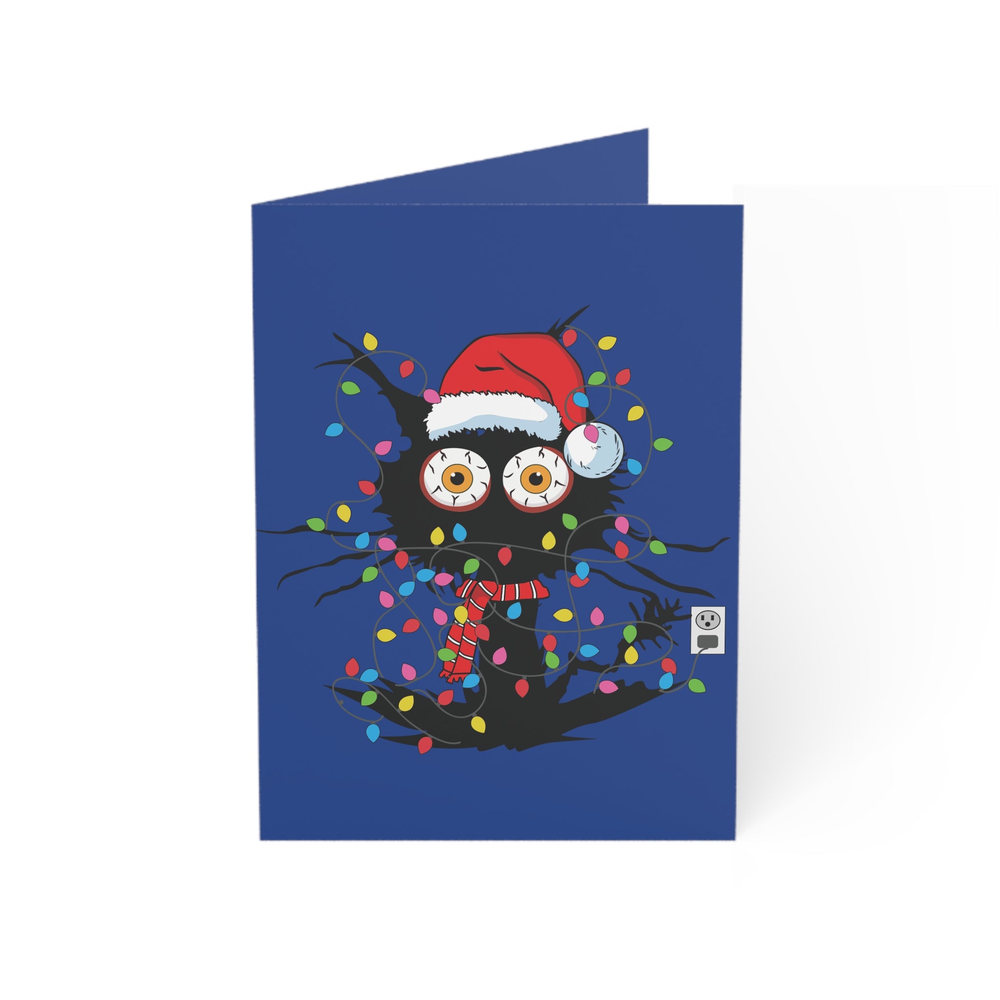 Frazzled Cat Holiday Greeting Card