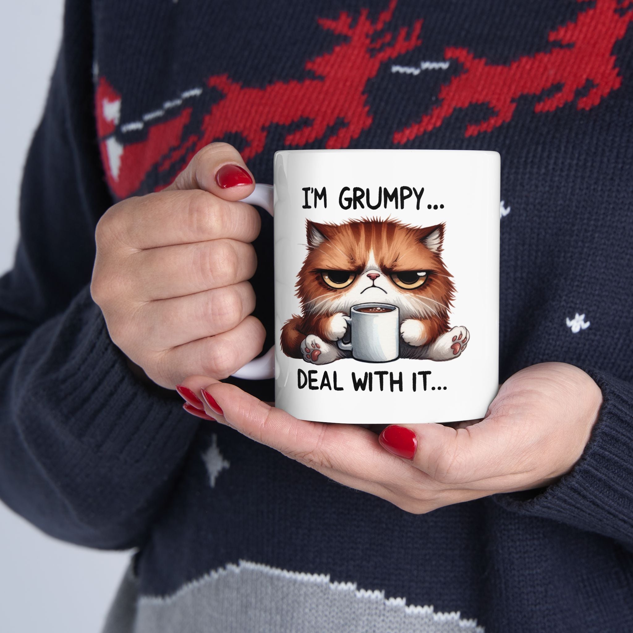 Grumpy Cat Deal With It Coffee Mug