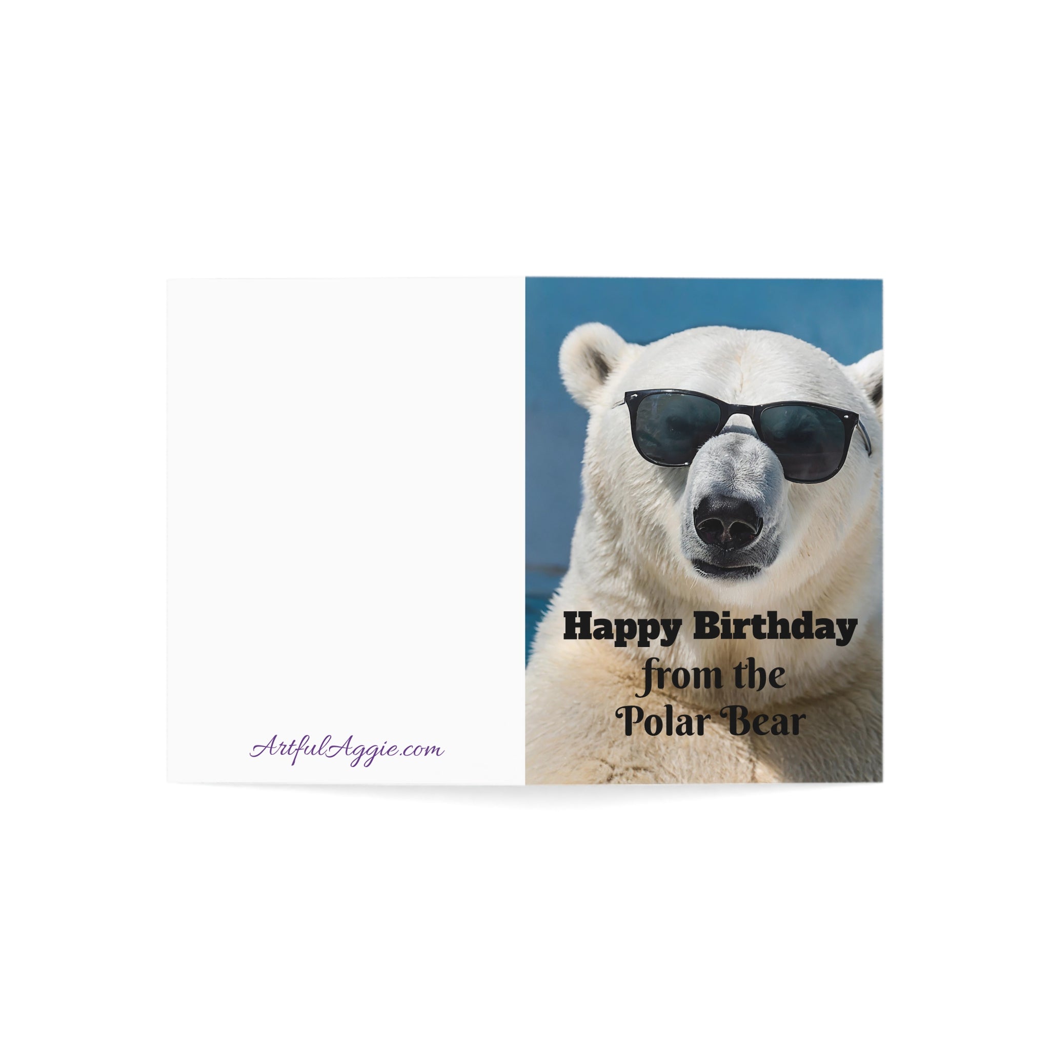 Greeting Card - Funny Happy Birthday Polar Bear Design