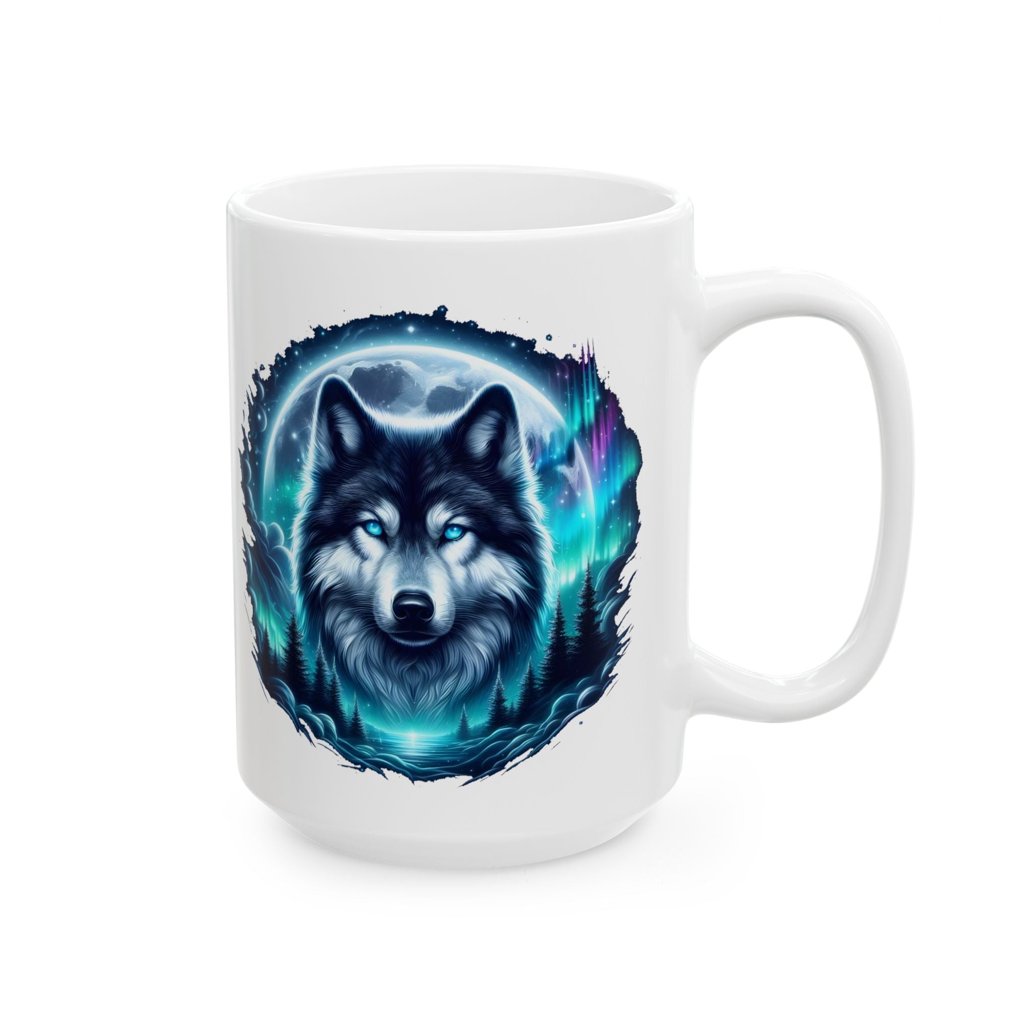 Wolf Face Ceramic Mug