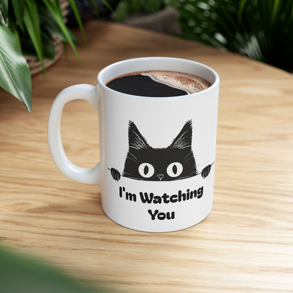 Cat Watching You Coffee Mug