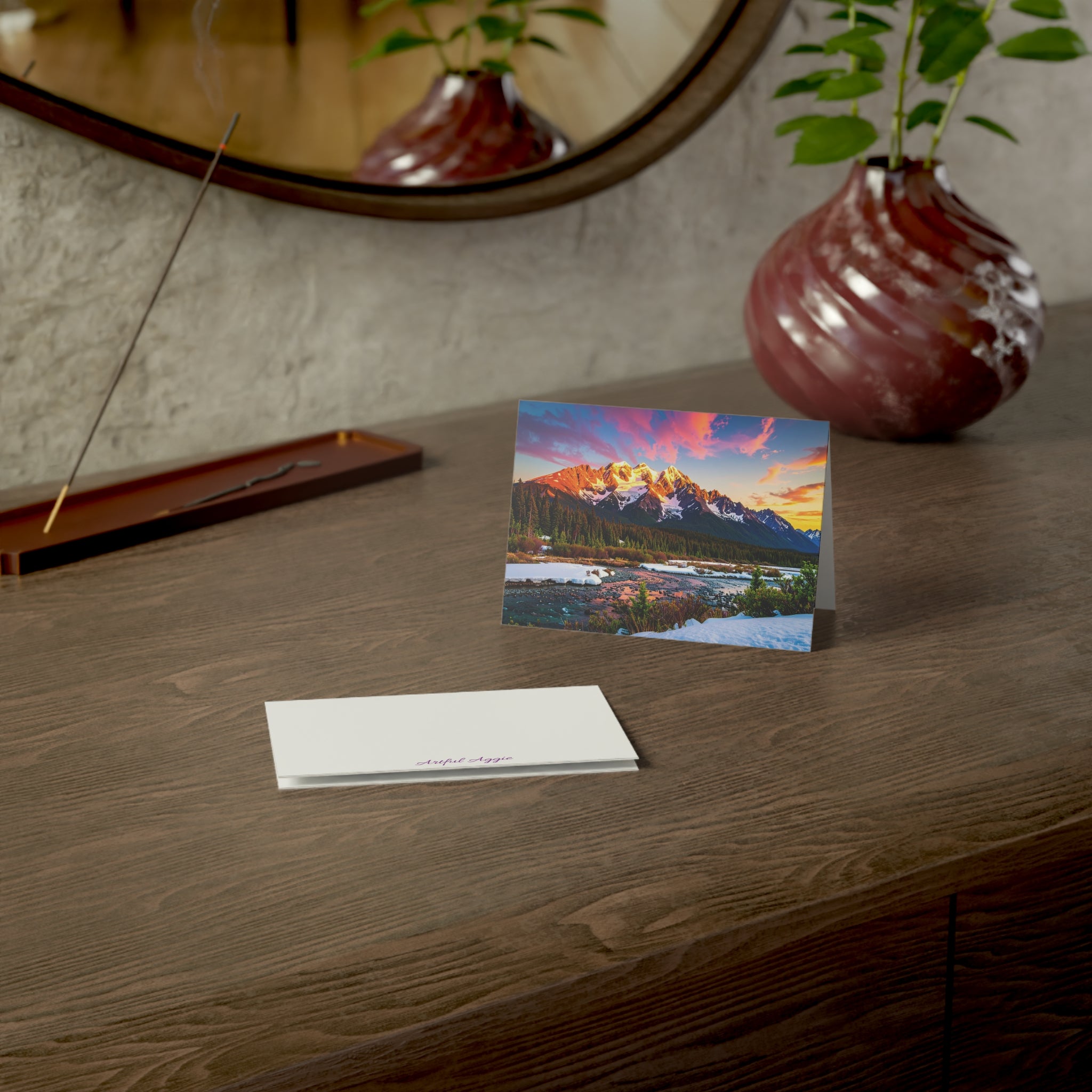 Alaskan Mountain Greeting Card | Blank Inside | Scenic Nature Card | Single or Multi-Pack (3.5x4.9 or 5x7)