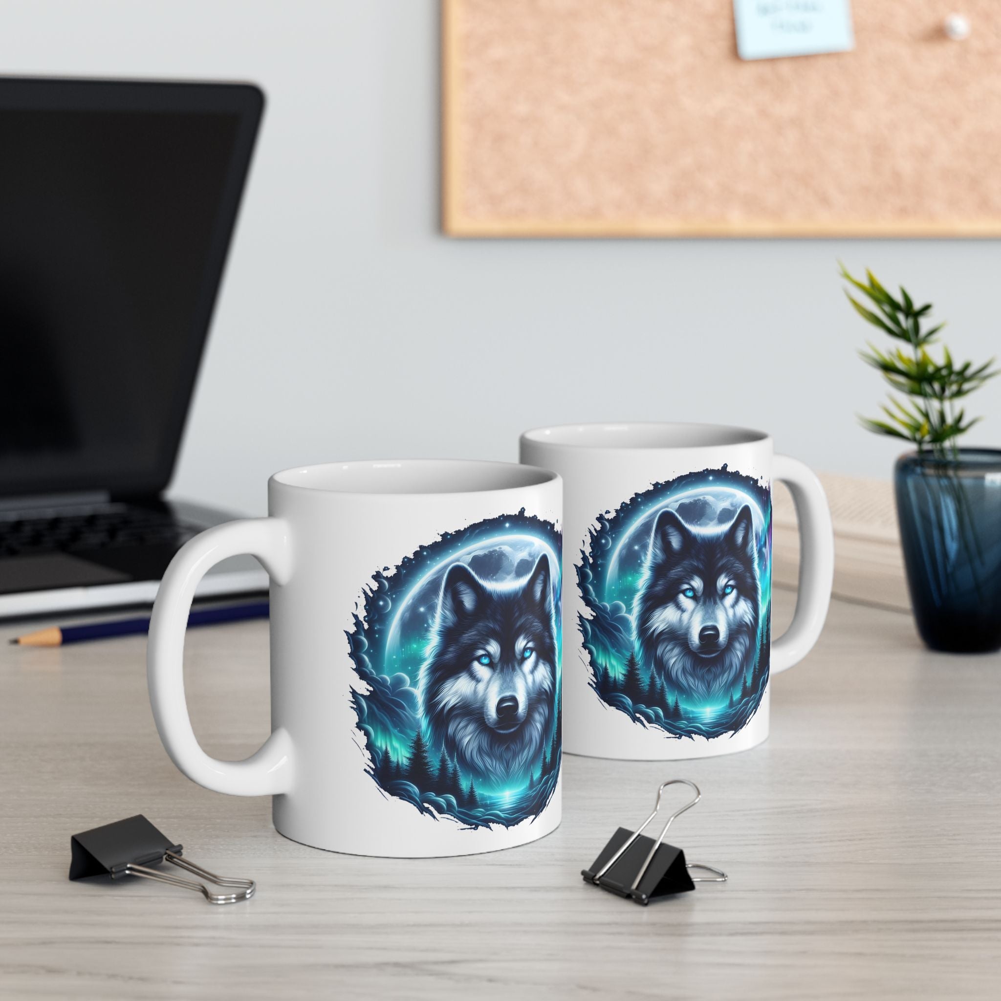 Wolf Face Ceramic Mug