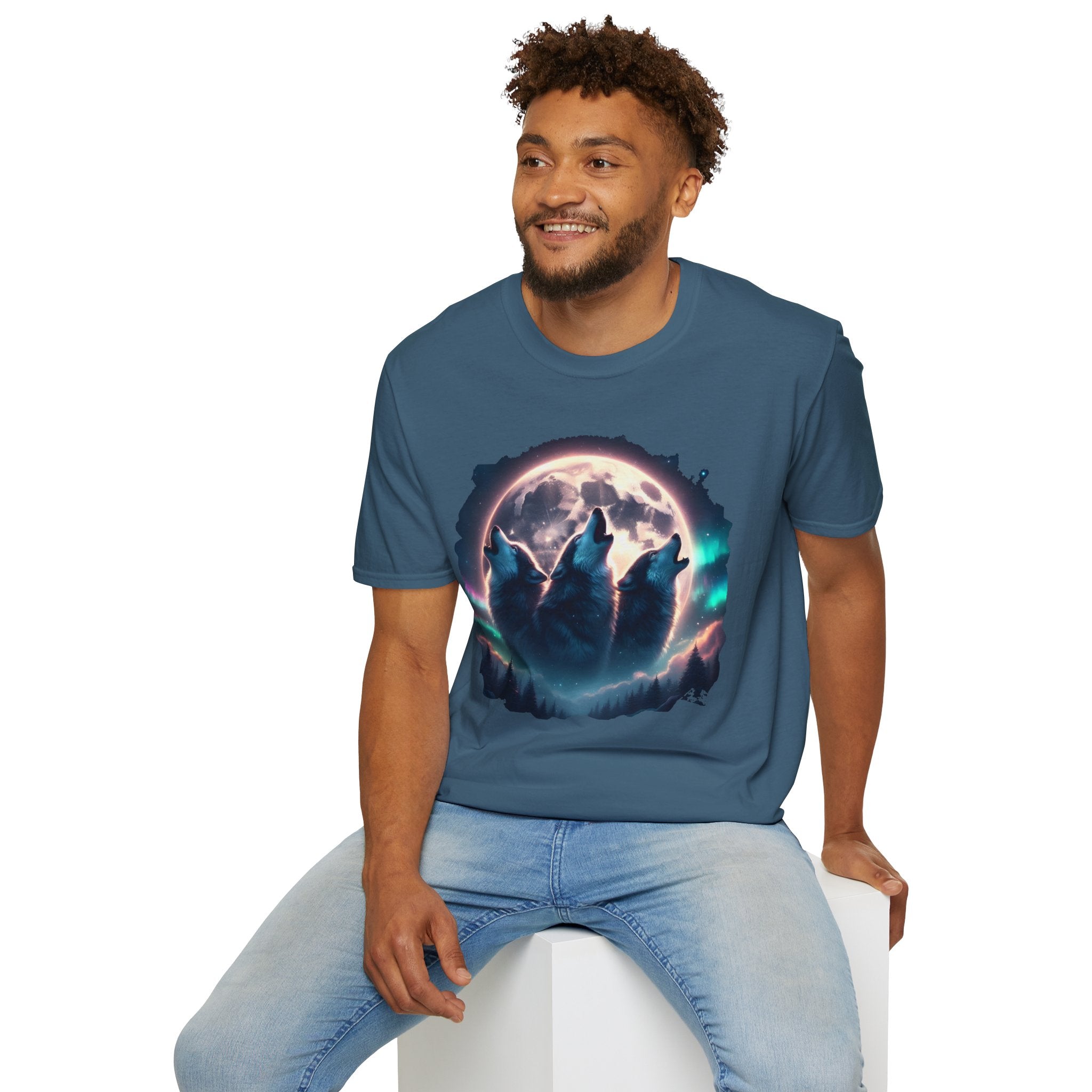 Wolves Howling Full Moon T-Shirt