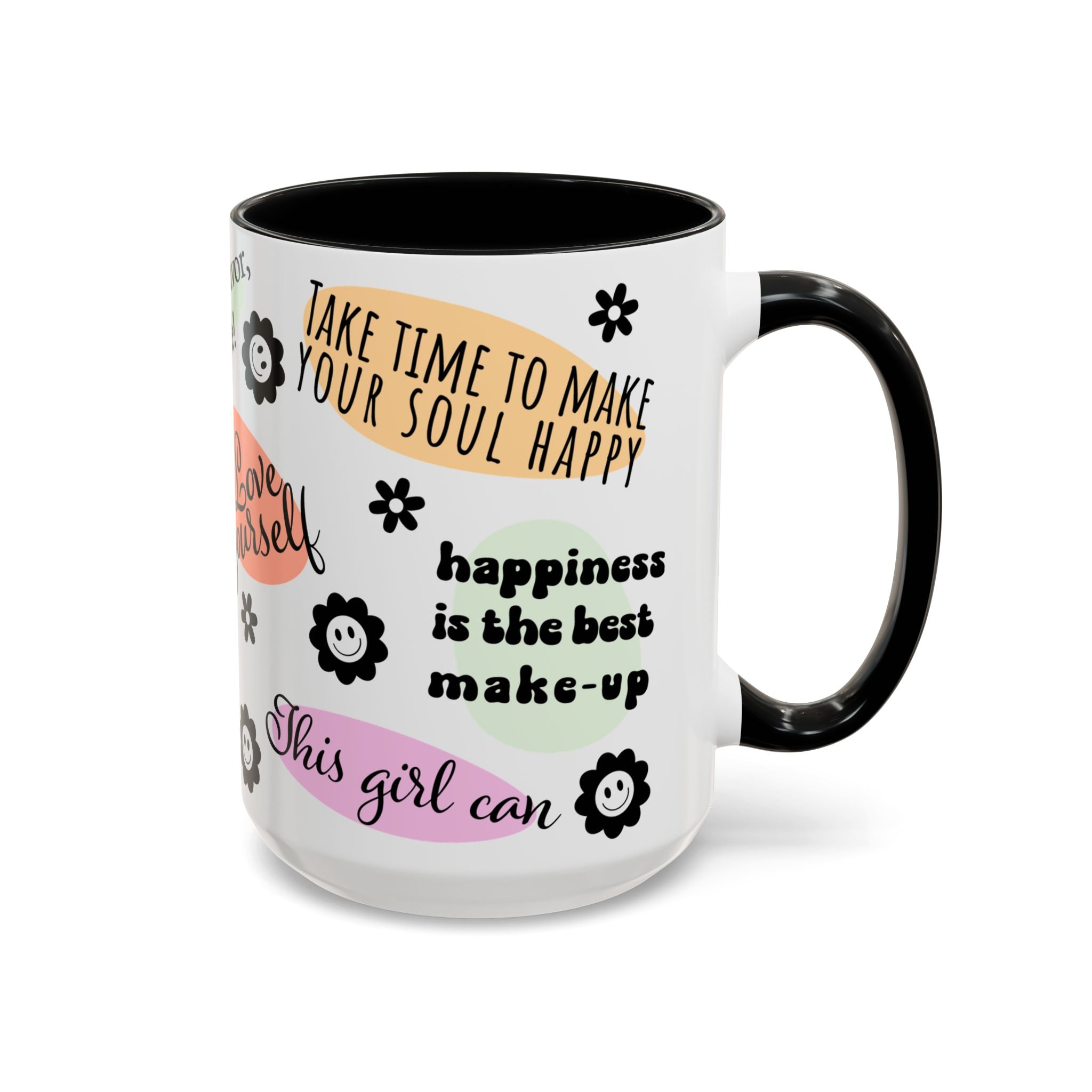 Mug - Mental Health Affirmation Love Yourself Accent Coffee Mug 15oz