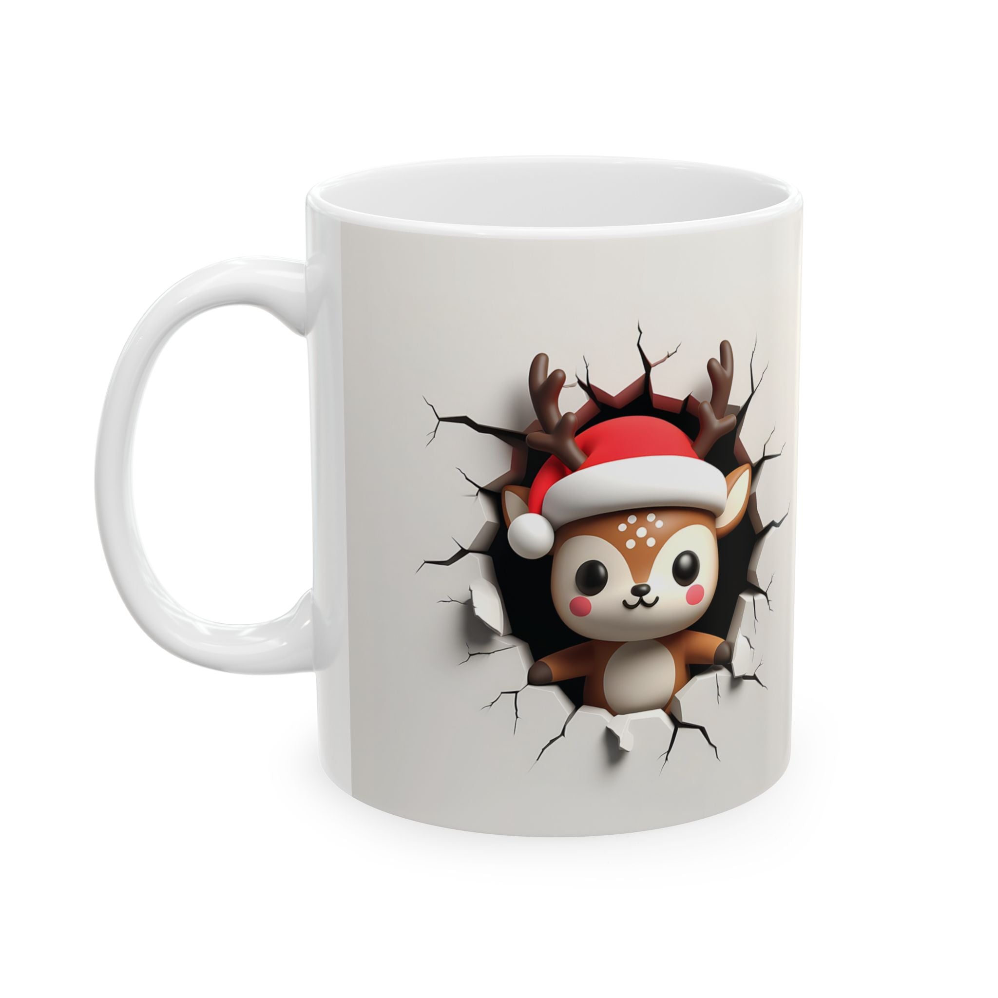 Funny Christmas Reindeer Mug 3-D