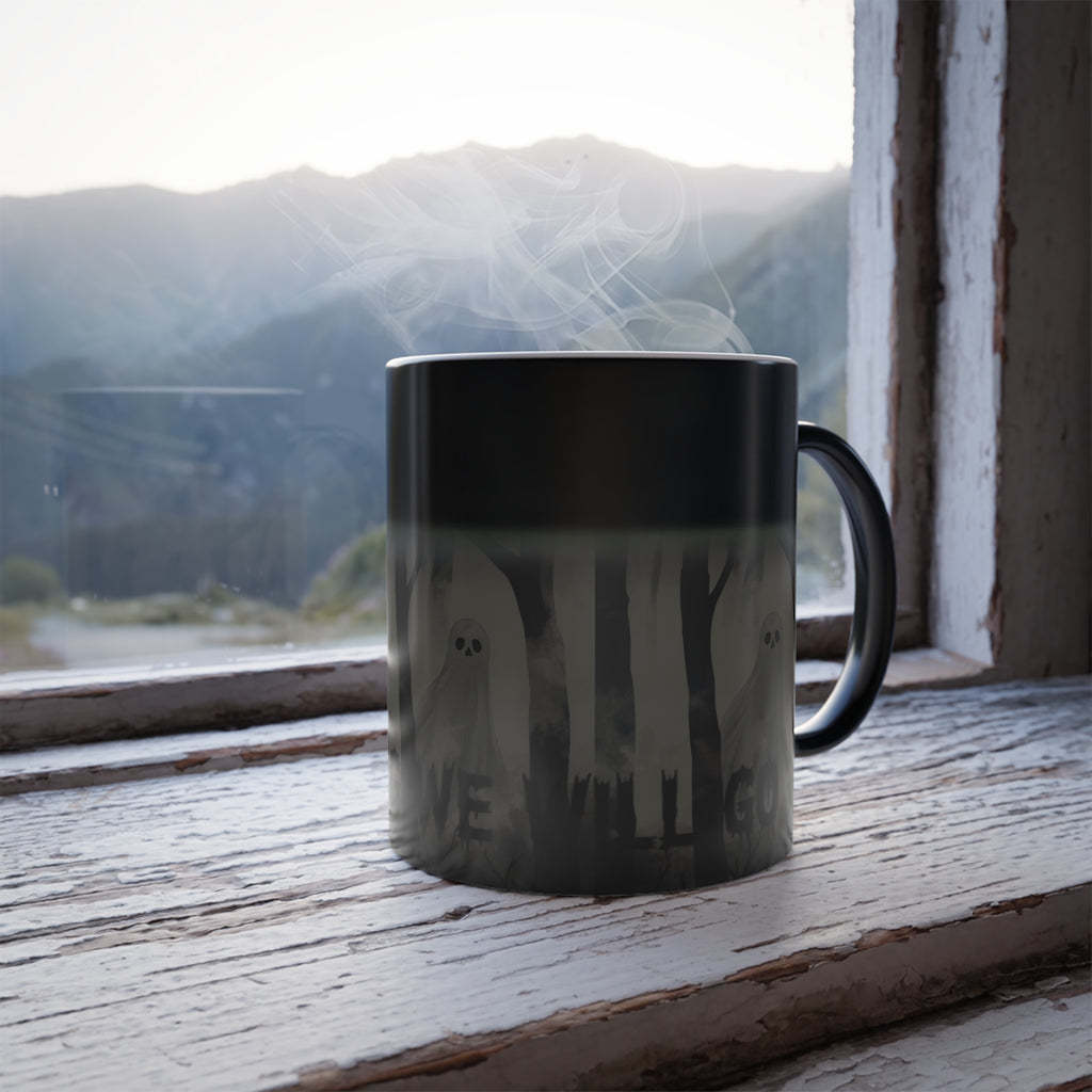 A Haunting We Will Go” Magic Mug – Color Changing Spooky Forest Coffee Cup (11oz)