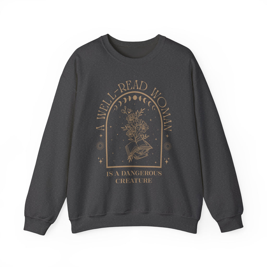 A Well-Read Woman Crewneck Sweatshirt | Literary Sweatshirt, Reading Gift, Cozy Apparel, Feminist Fashion, Book Lover's Gift