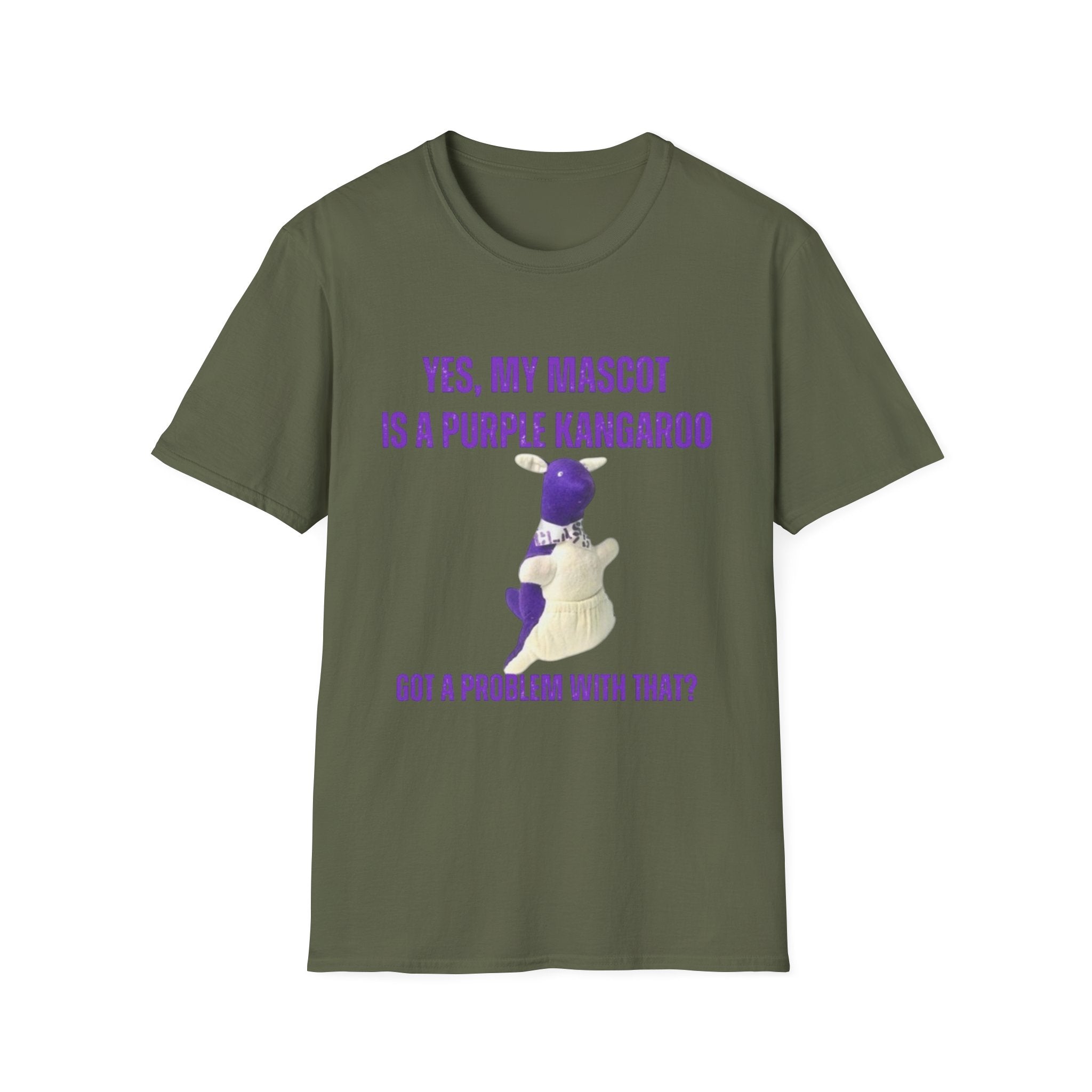 “My Mascot is a Purple Kangaroo” Custom T-Shirt – Personalized Class Year, Name, Quote & More!