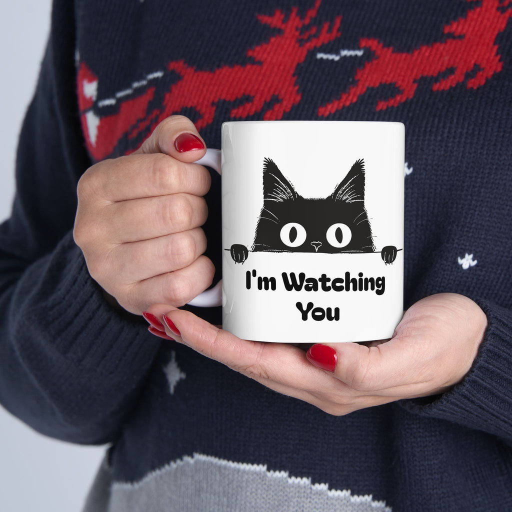 Cat Watching You Coffee Mug