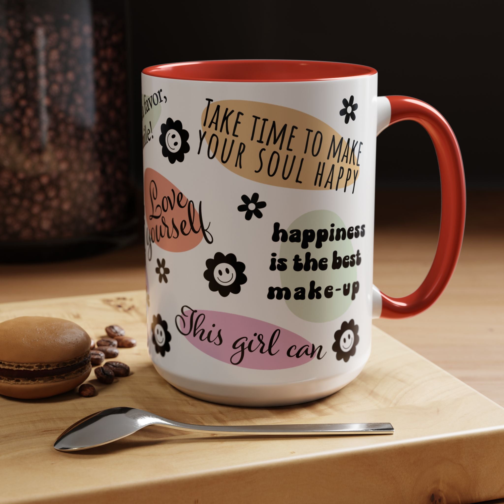 Mug - Mental Health Affirmation Love Yourself Accent Coffee Mug 15oz