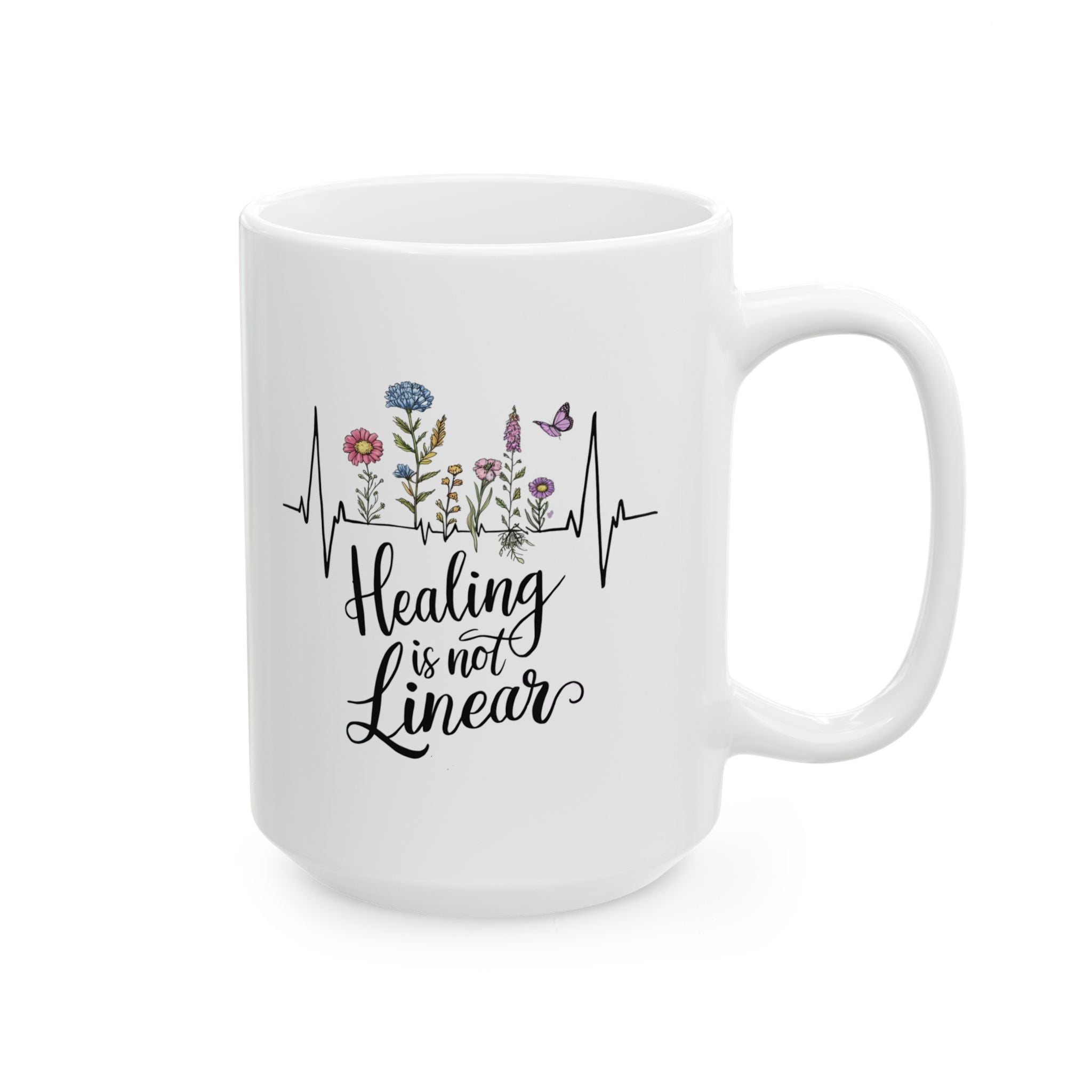 Mental Health Healing is not Linear Coffee Mug 11oz 15oz