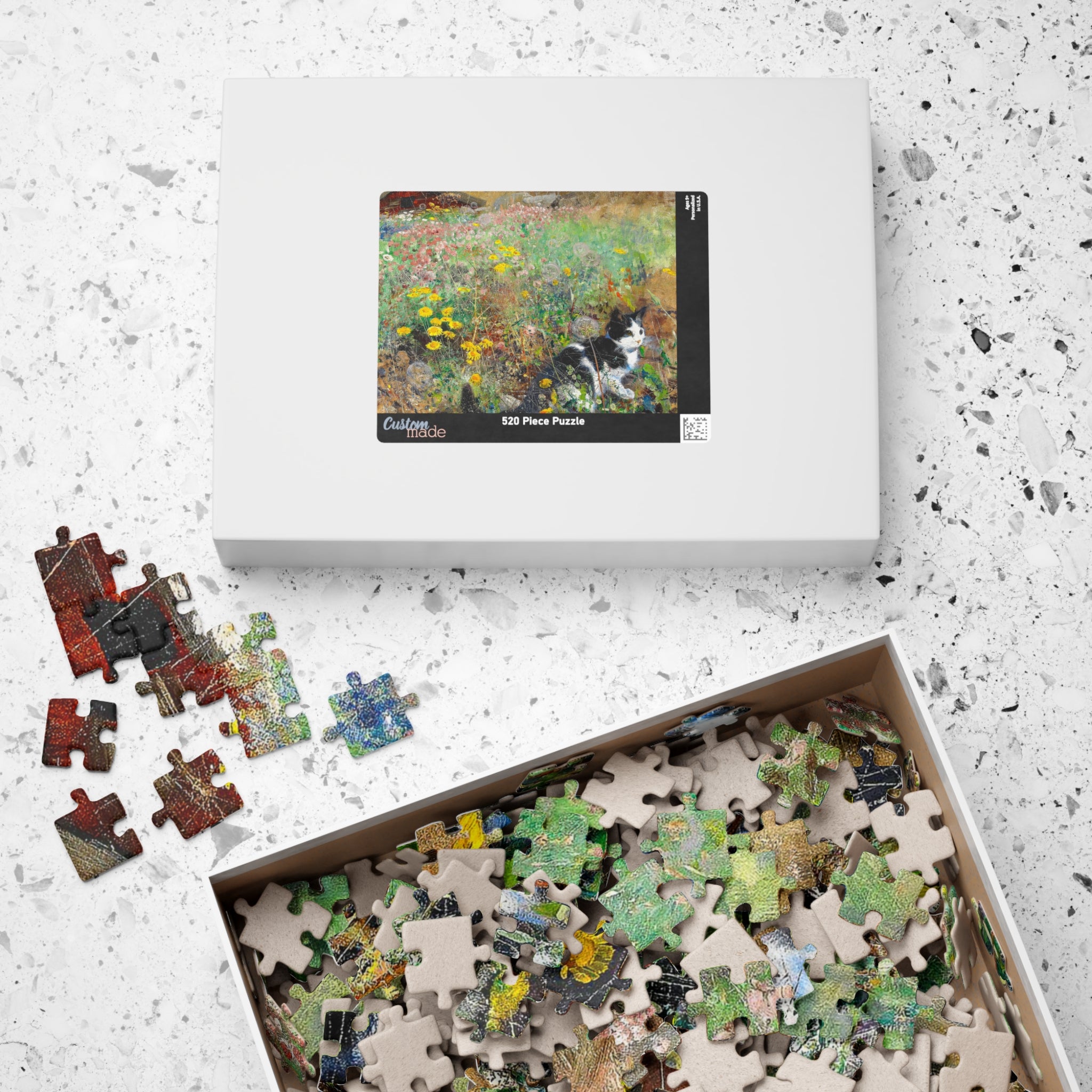 Jigsaw Puzzle - Cats on the Flowerbed