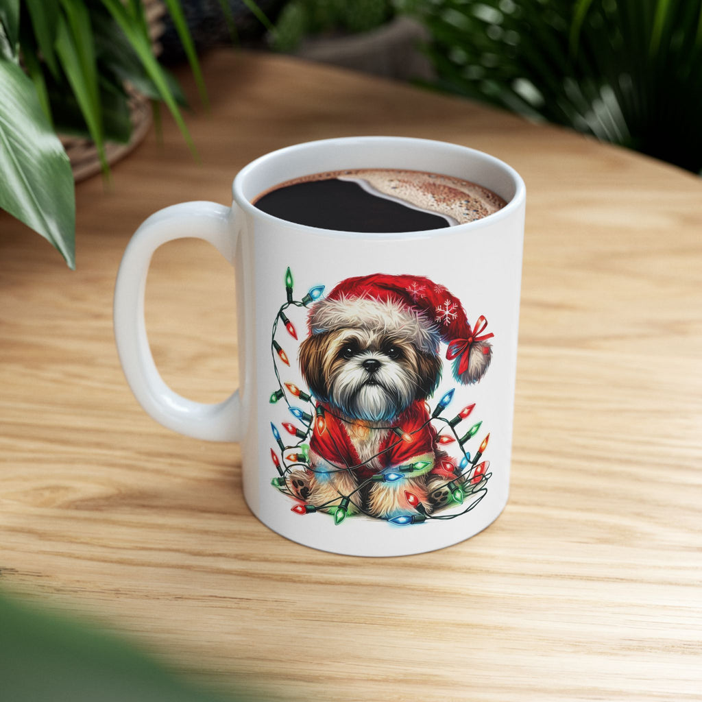 Shih Tsu Christmas Lights Mug