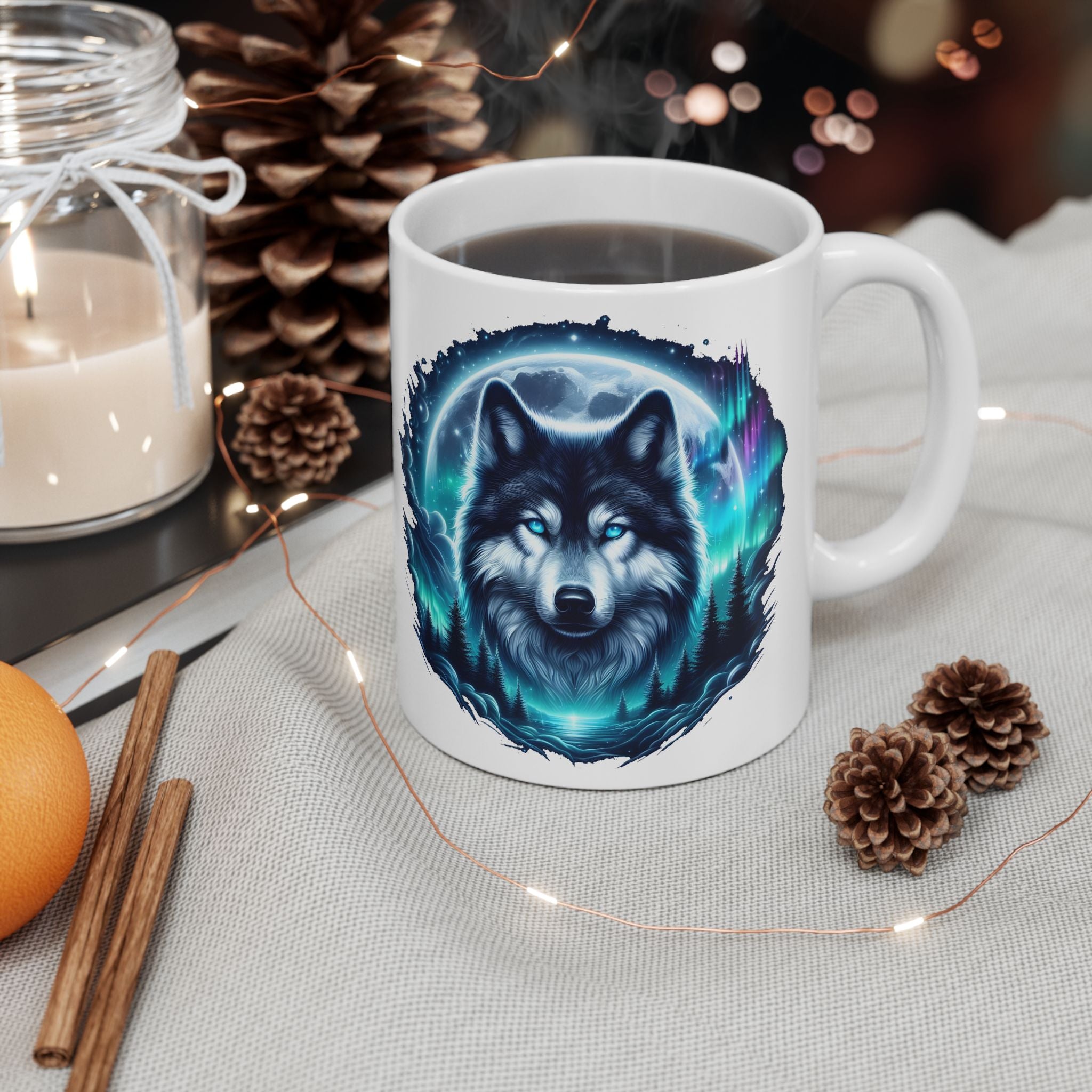 Wolf Face Ceramic Mug