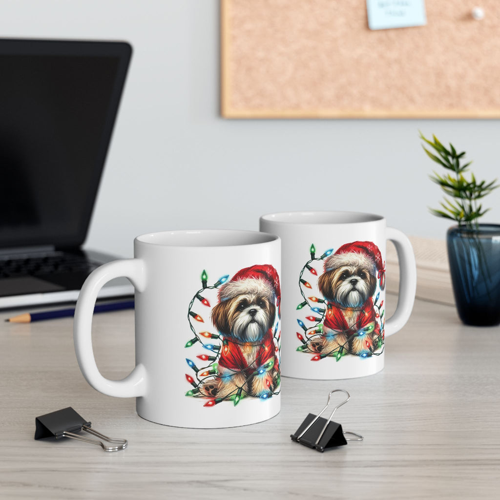 Shih Tsu Christmas Lights Mug
