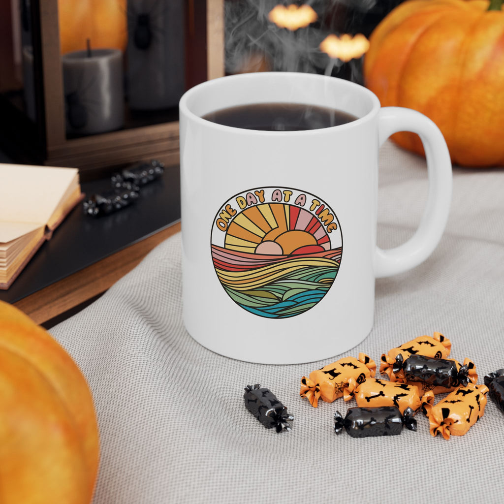 Mental Health One Day at a Time Coffee Mug 11oz 15oz