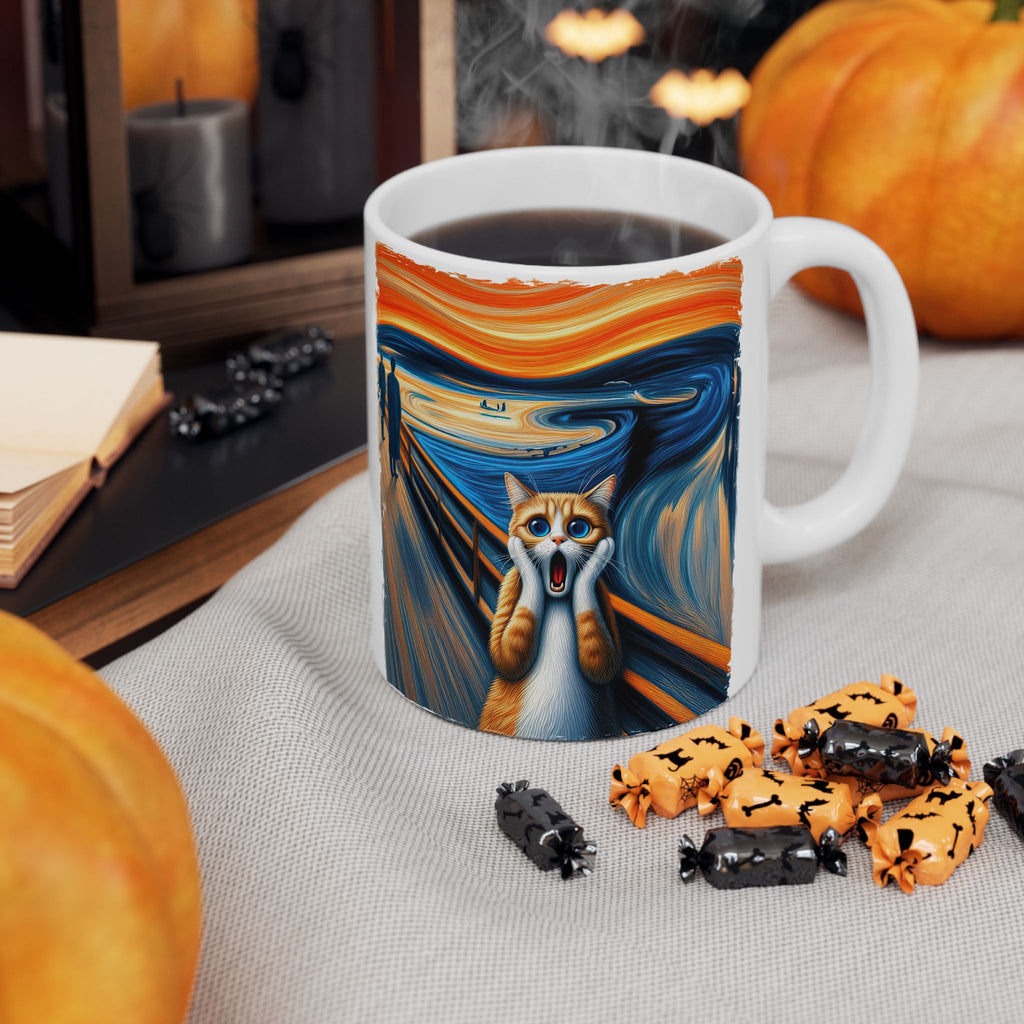 Ceramic Mug - Screaming Cat Art, Edvard Munch, 11oz 15oz