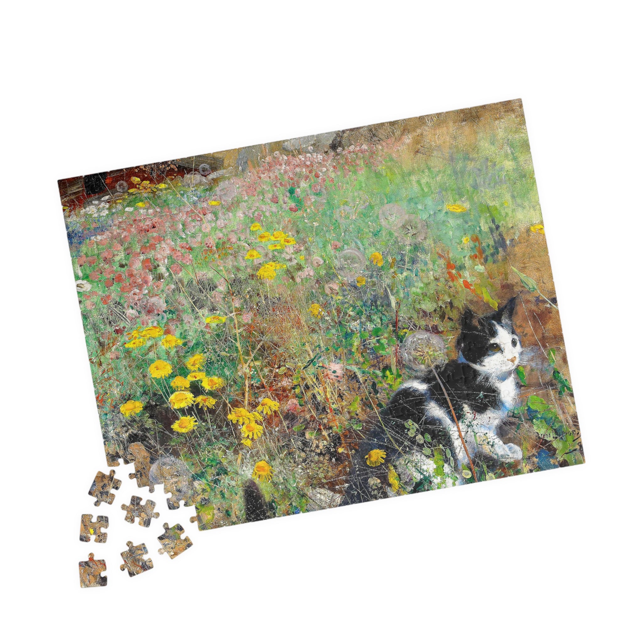 Jigsaw Puzzle - Cats on the Flowerbed
