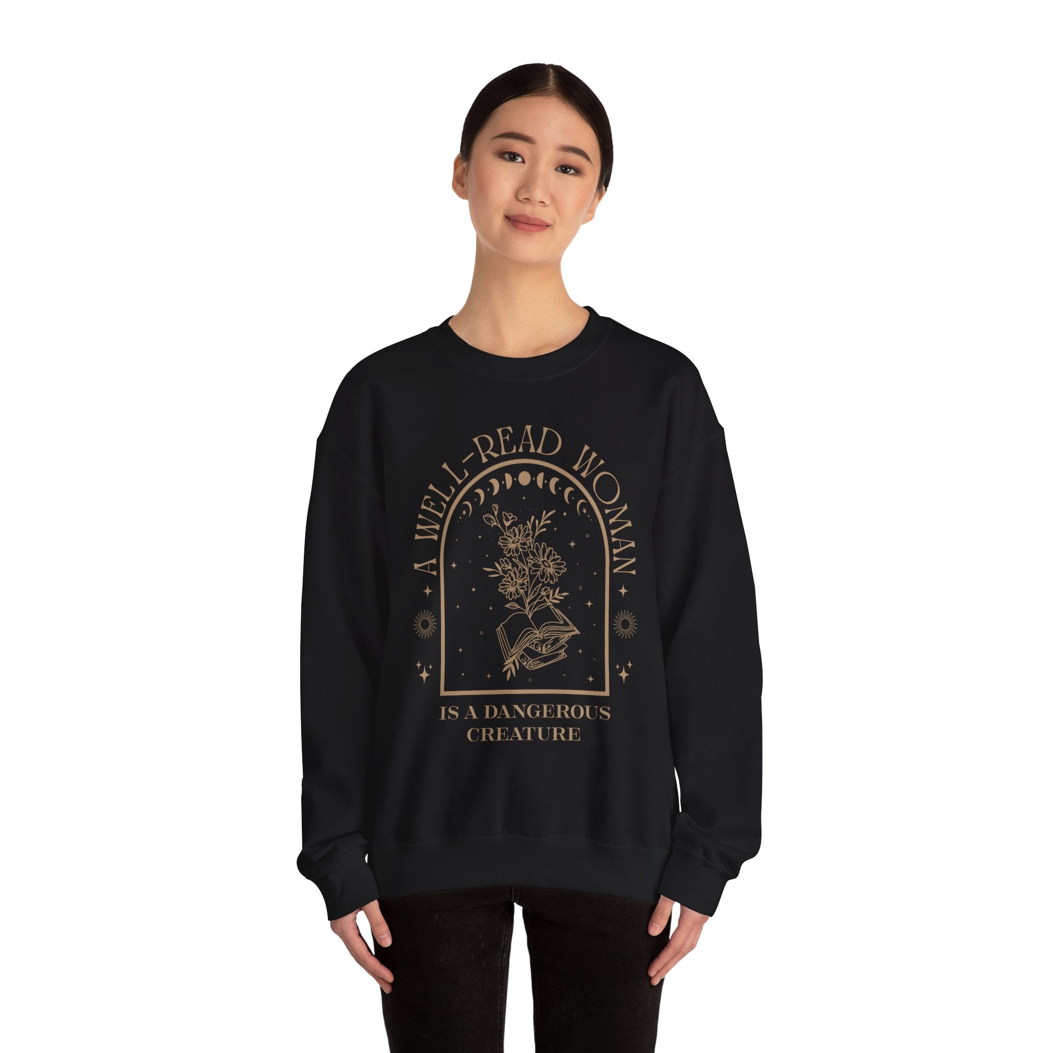 A Well-Read Woman Crewneck Sweatshirt | Literary Sweatshirt, Reading Gift, Cozy Apparel, Feminist Fashion, Book Lover's Gift