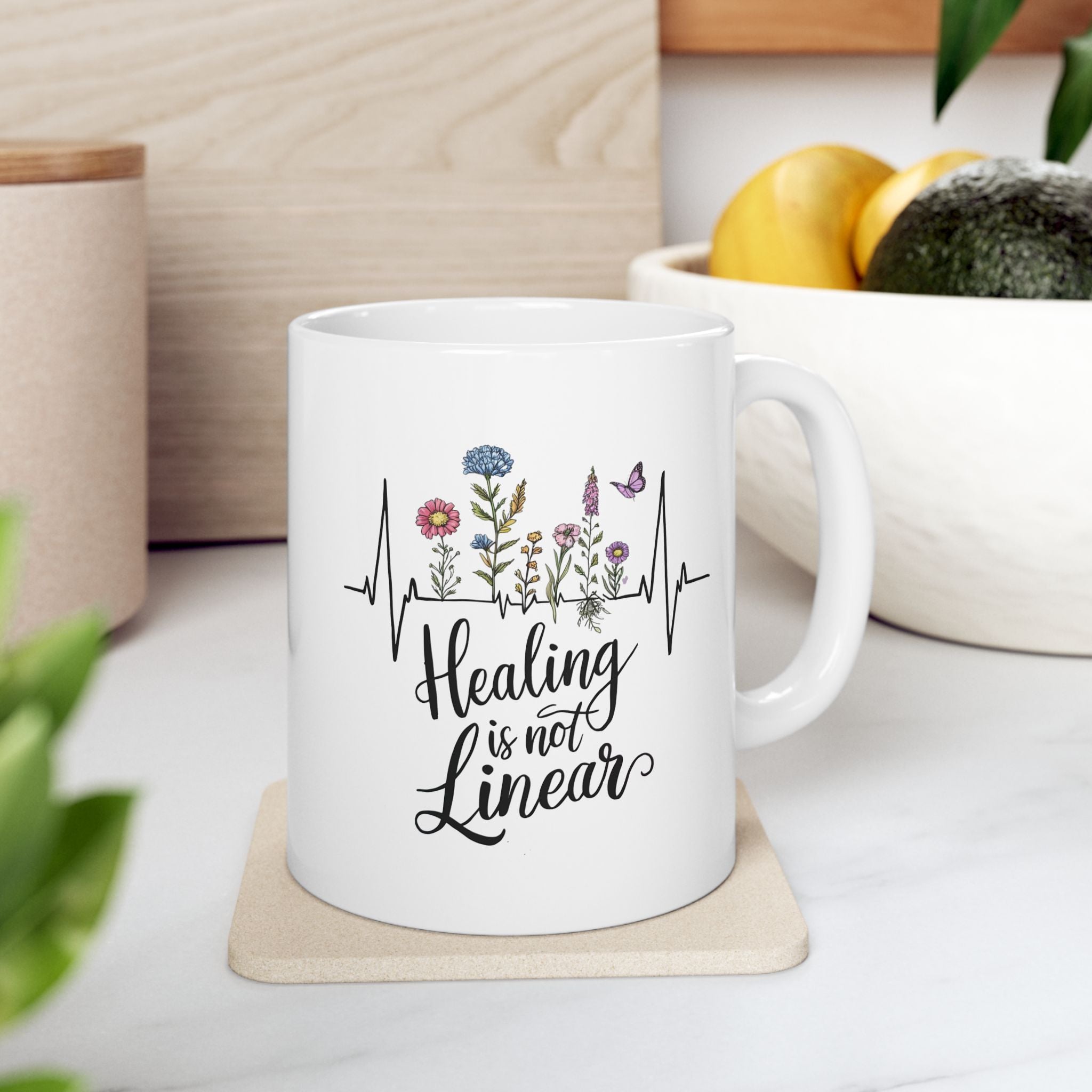 Mental Health Healing is not Linear Coffee Mug 11oz 15oz