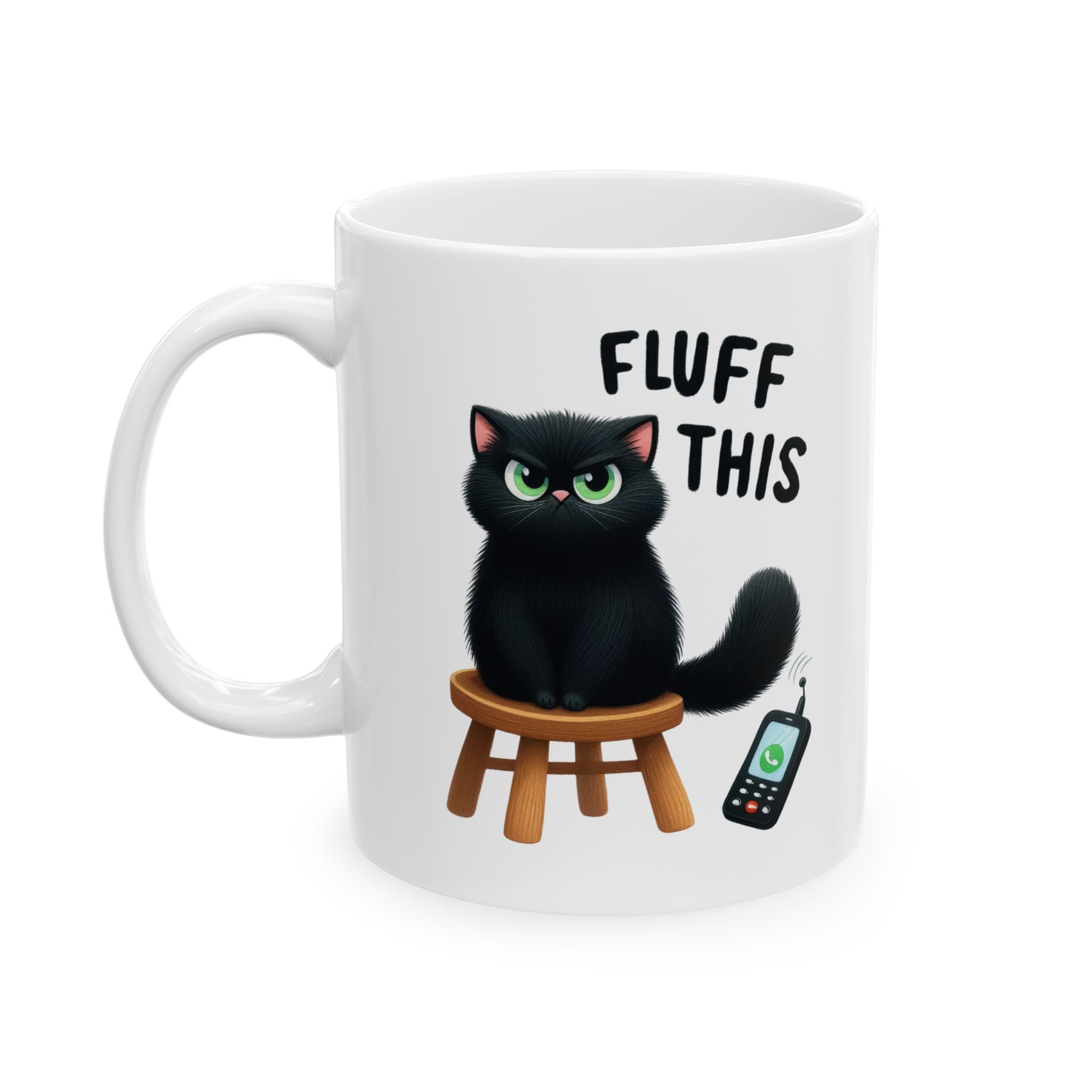 Funny Grumpy Cat Fluff This Coffee Mug