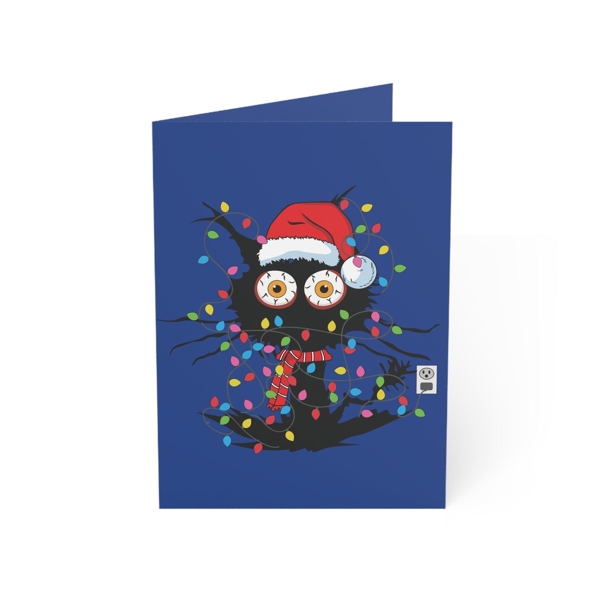 Frazzled Cat Holiday Greeting Card