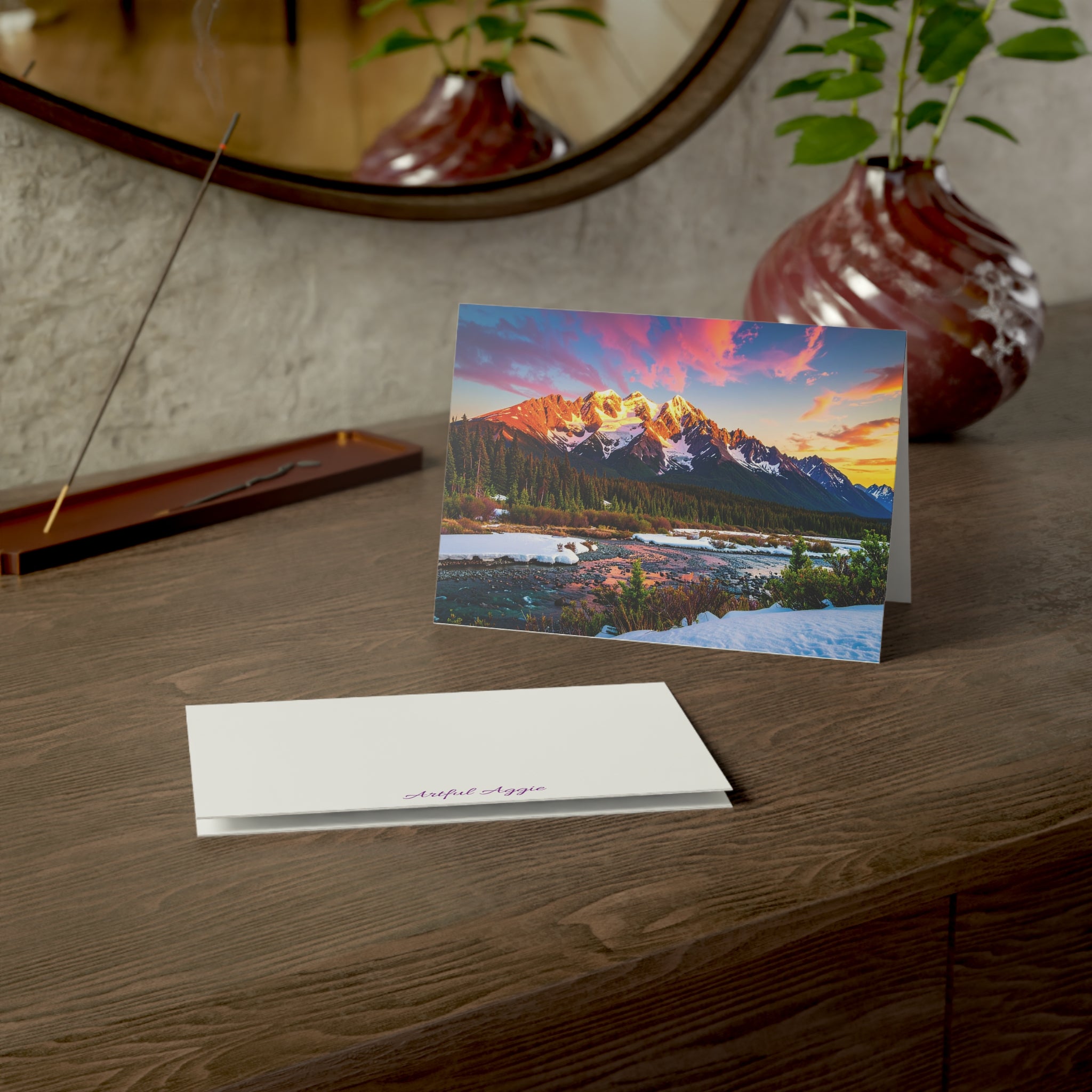 Alaskan Mountain Greeting Card | Blank Inside | Scenic Nature Card | Single or Multi-Pack (3.5x4.9 or 5x7)