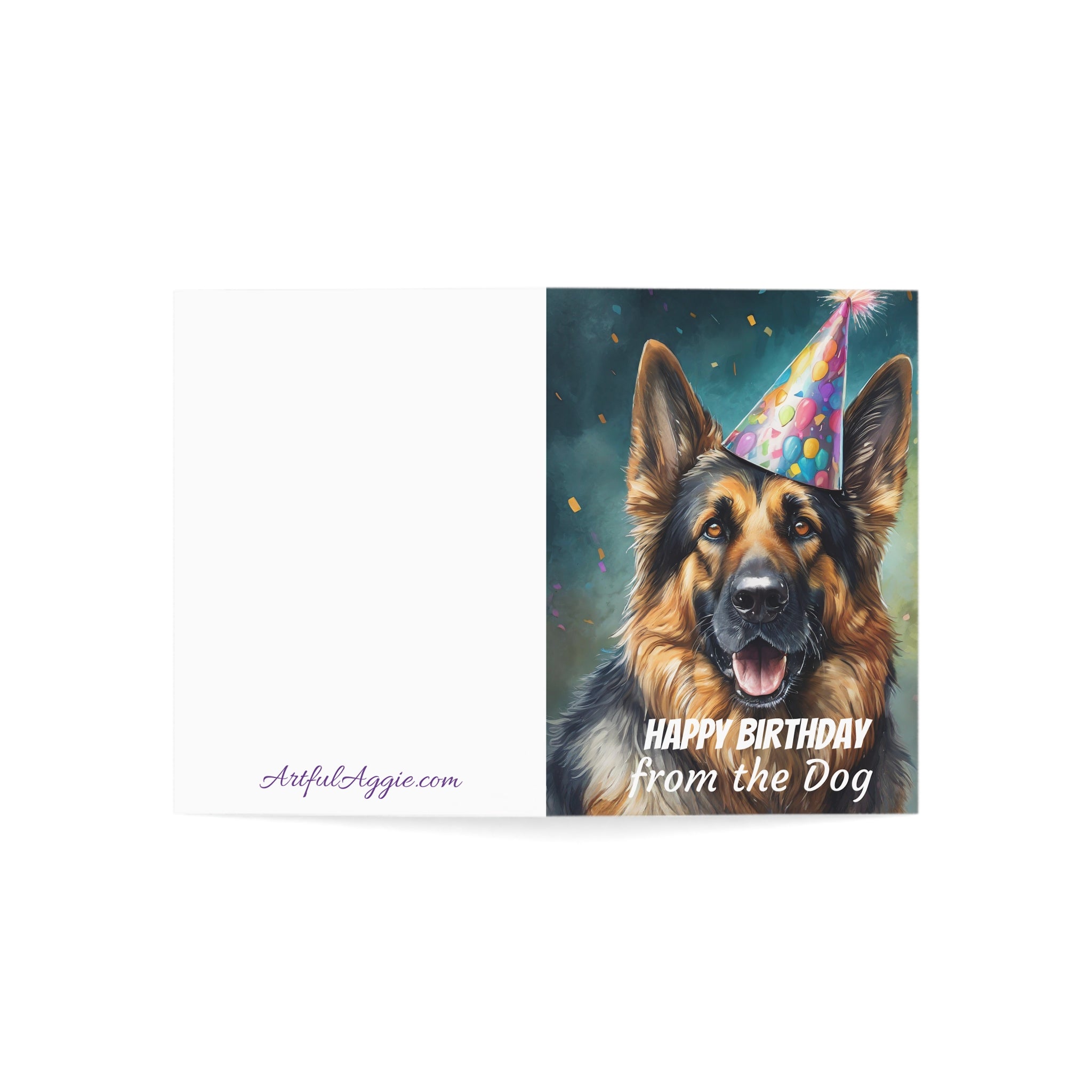 Greeting Cards - Happy Birthday From the Dog, German Shepherd