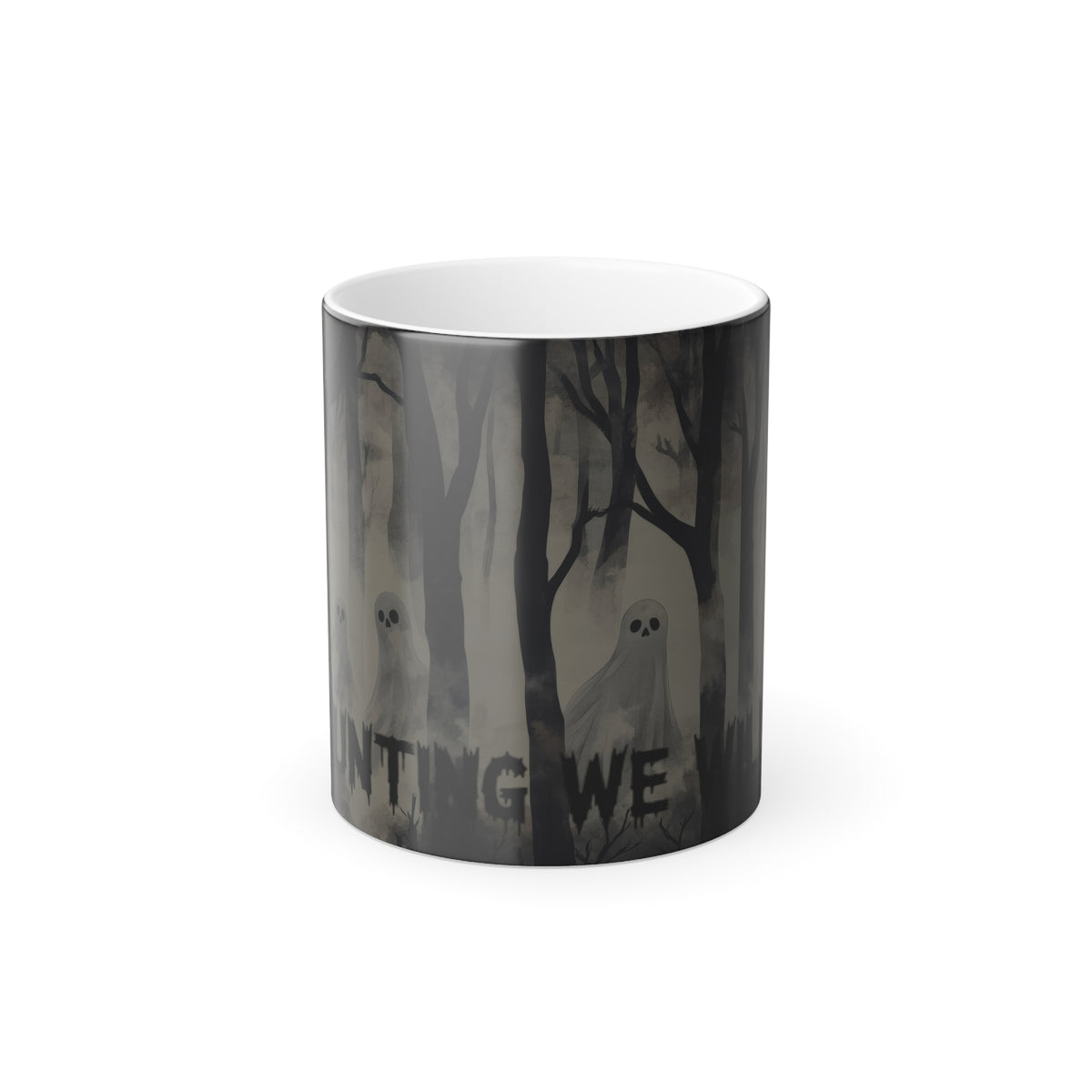 A Haunting We Will Go” Magic Mug – Color Changing Spooky Forest Coffee Cup (11oz)