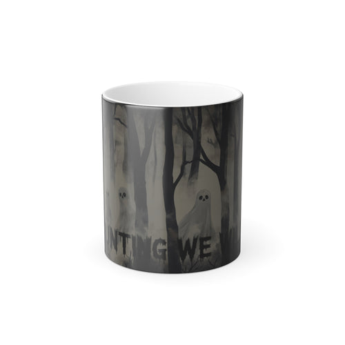 A Haunting We Will Go” Magic Mug – Color Changing Spooky Forest Coffee Cup (11oz)