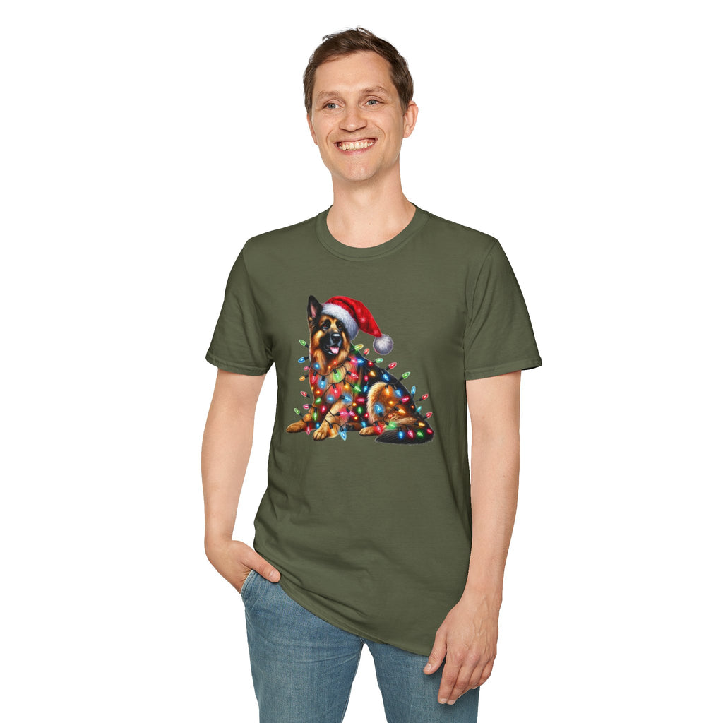 Christmas Lights German Shepherd T-Shirt