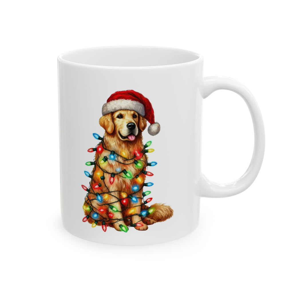 Golden Retriever Christmas Lights Mug