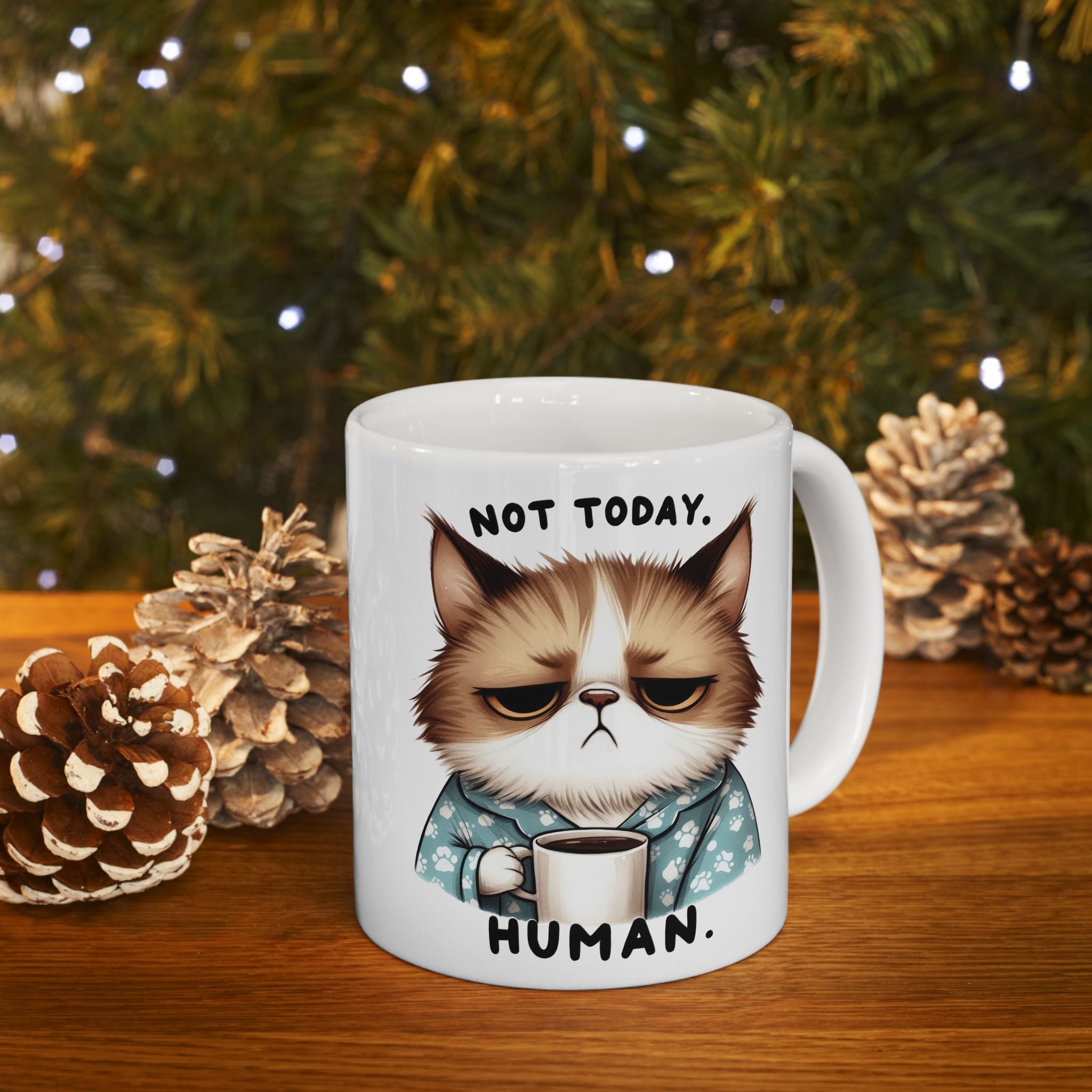 Grumpy Cat Not Today Human Coffee Mug