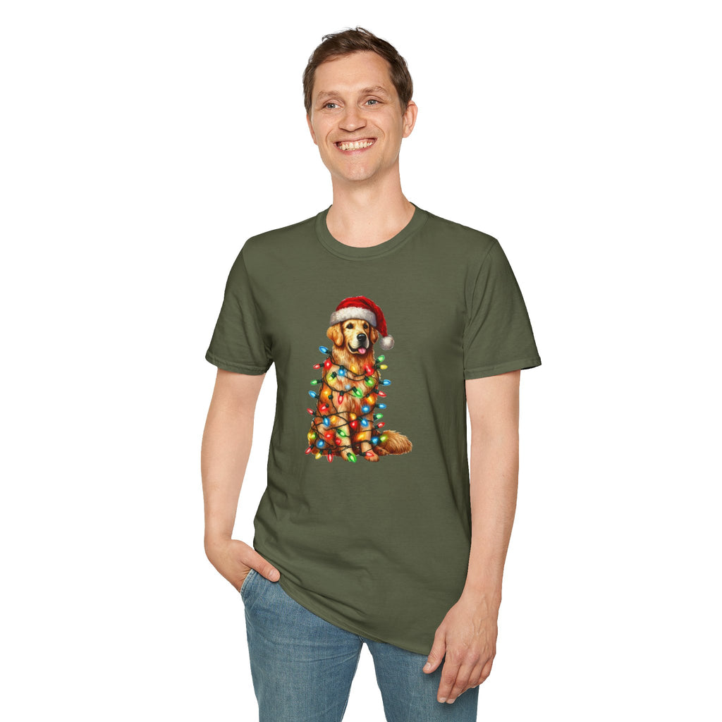 Christmas Lights Golden Retriever T-Shirt
