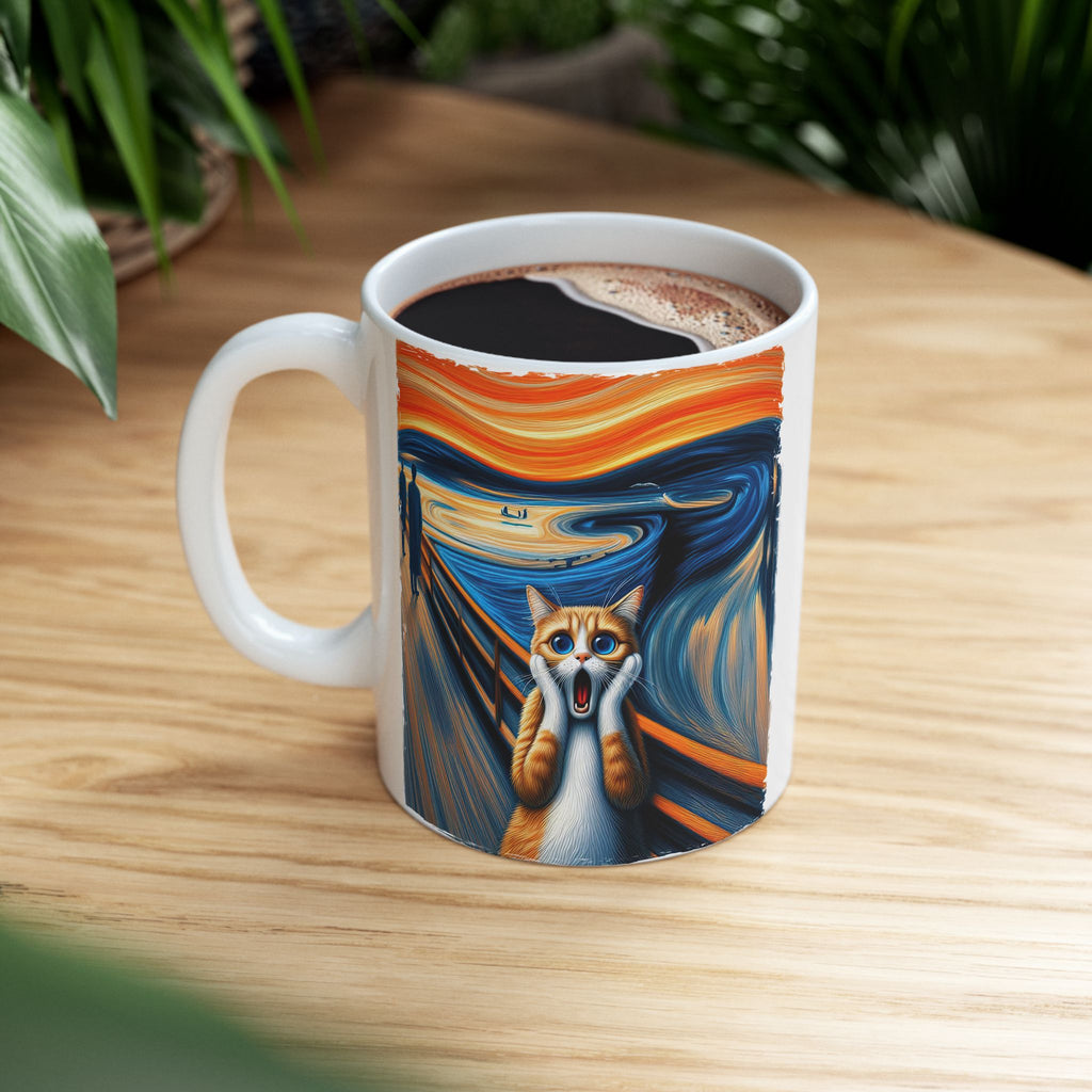 Ceramic Mug - Screaming Cat Art, Edvard Munch, 11oz 15oz