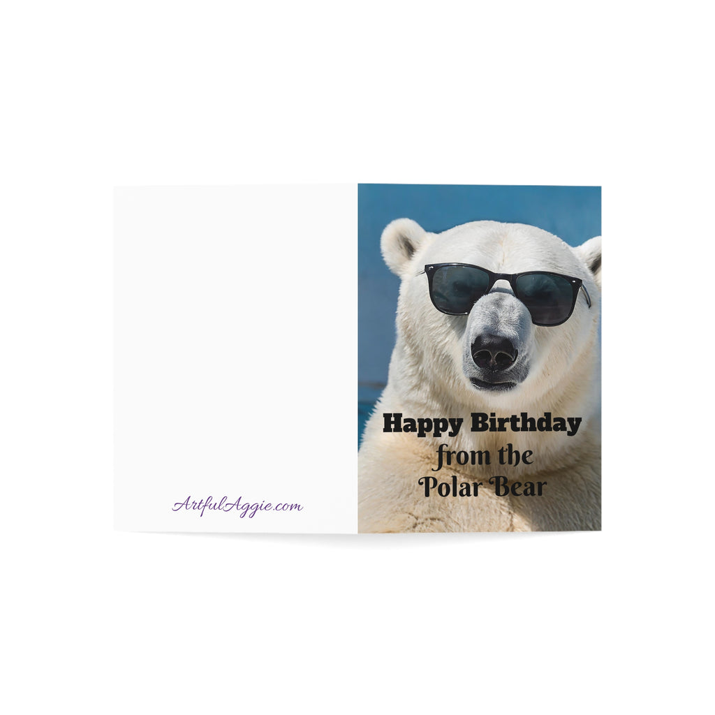 Greeting Card - Funny Happy Birthday Polar Bear Design