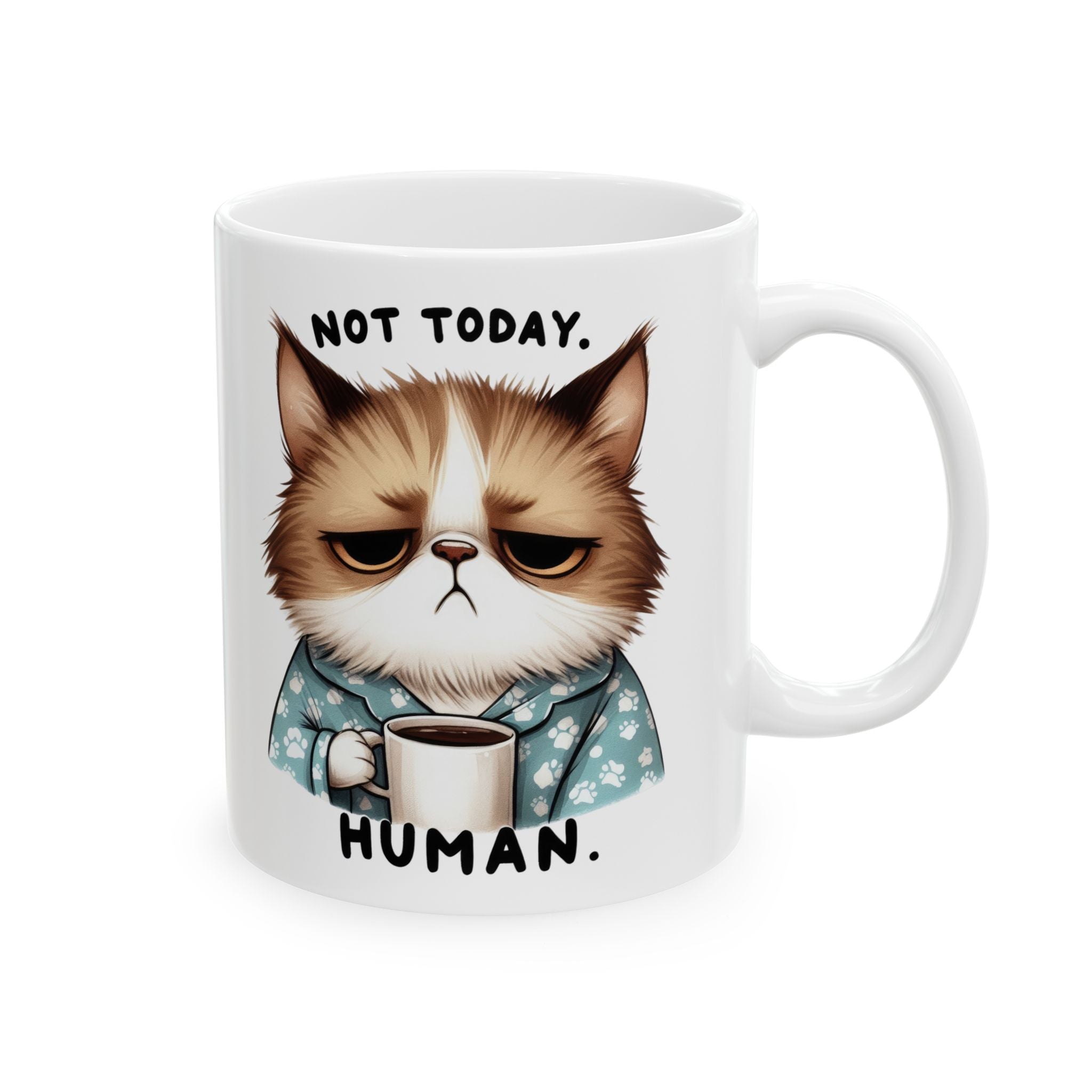 Grumpy Cat Not Today Human Coffee Mug