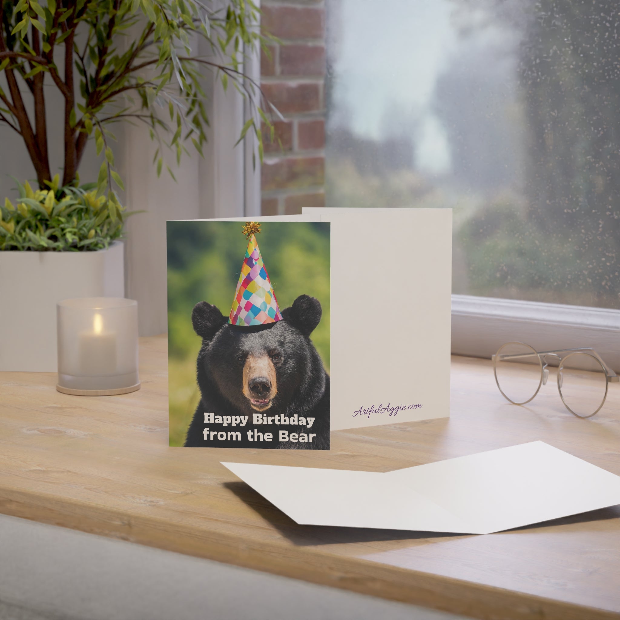 Greeting Card - Funny Happy Birthday Bear Design