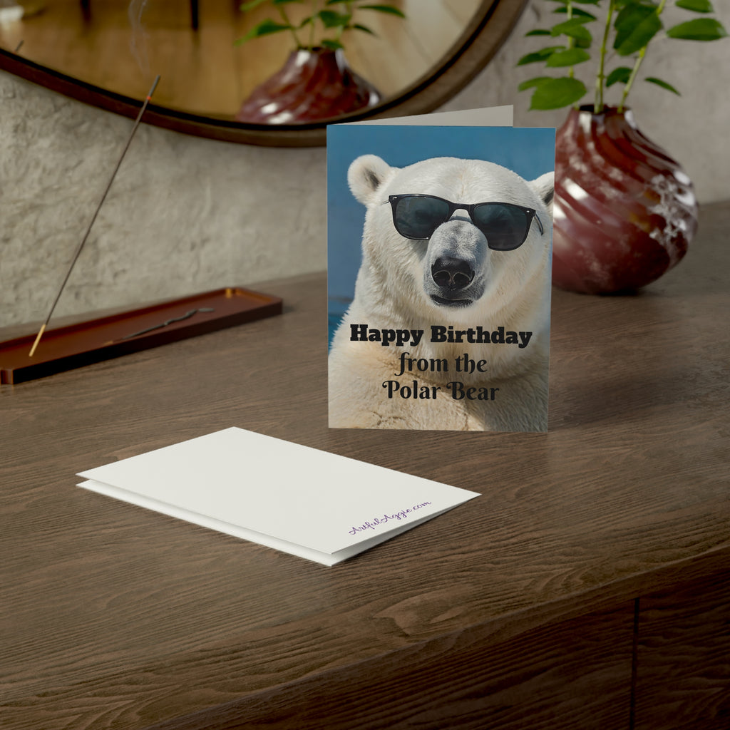 Greeting Card - Funny Happy Birthday Polar Bear Design