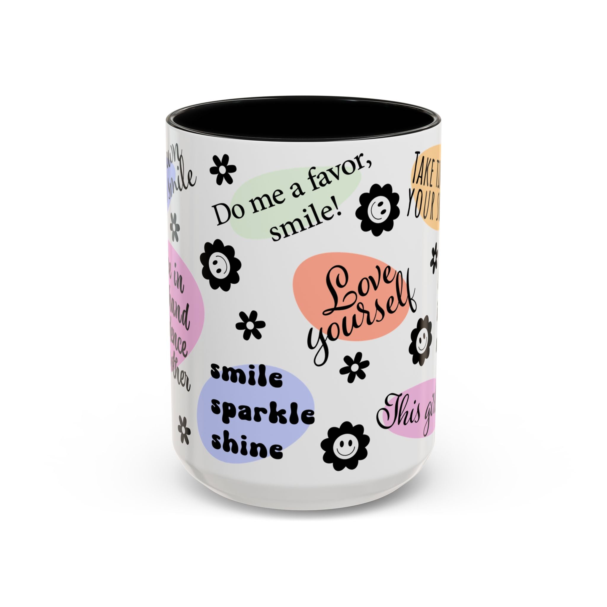 Mug - Mental Health Affirmation Love Yourself Accent Coffee Mug 15oz