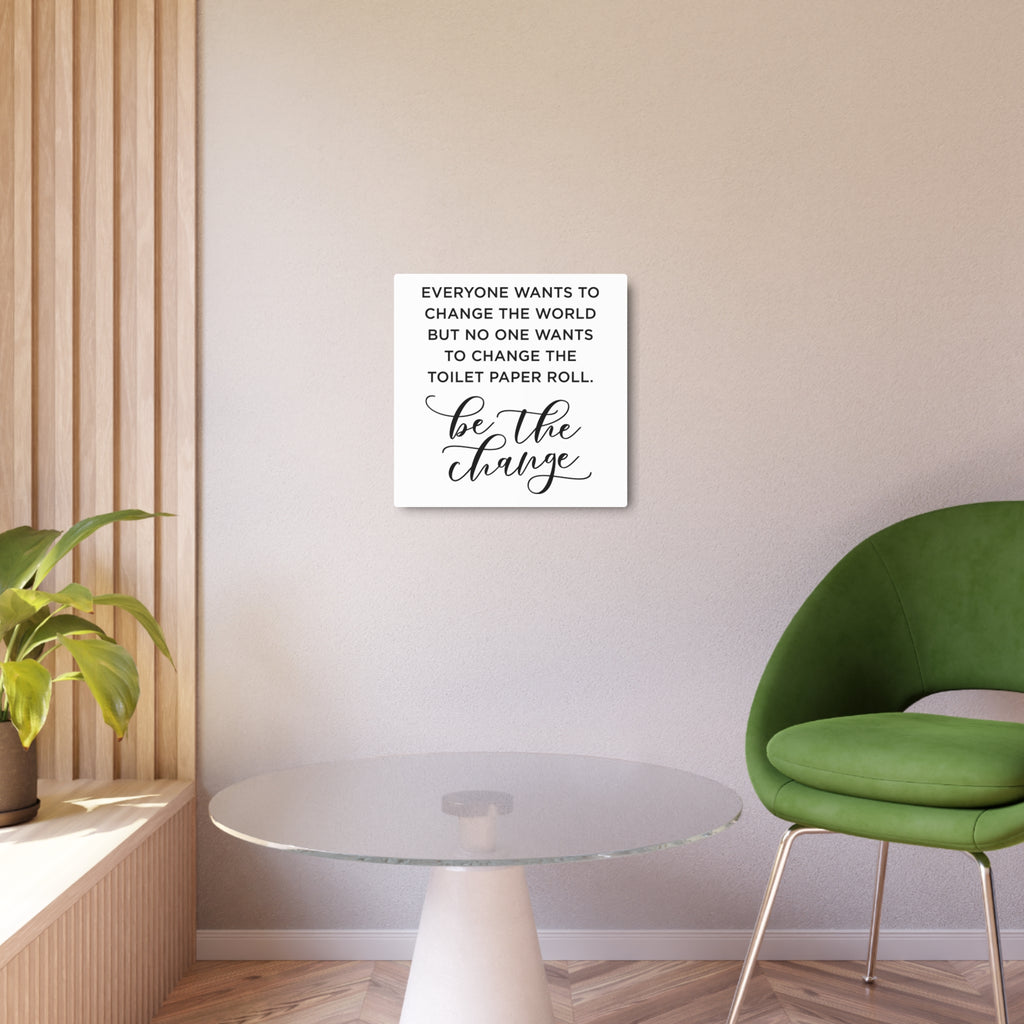 Metal Art Sign Bathroom Reminder