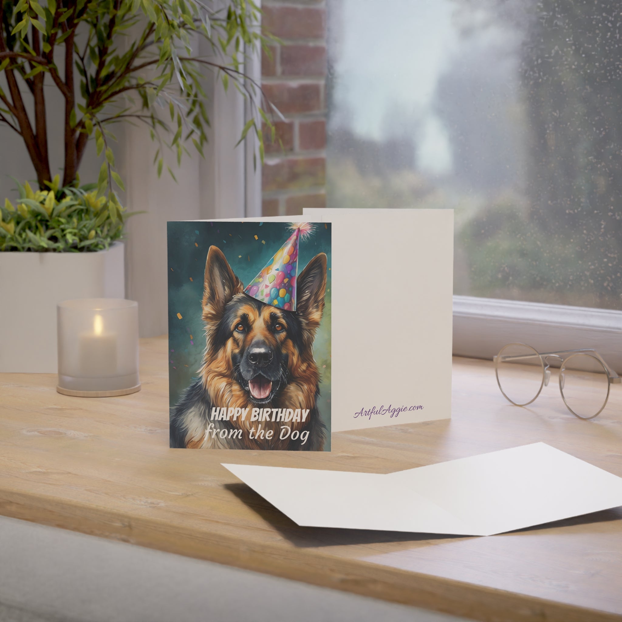 Greeting Cards - Happy Birthday From the Dog, German Shepherd