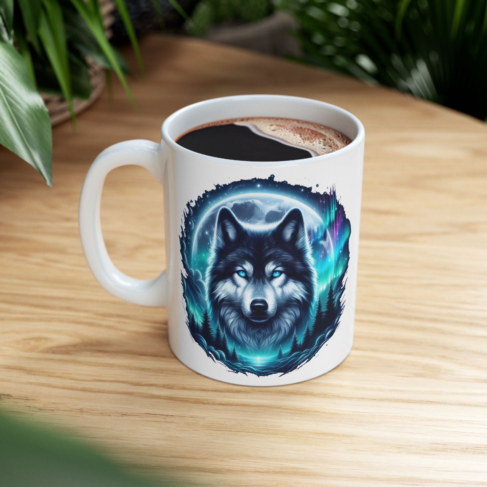 Wolf Face Ceramic Mug
