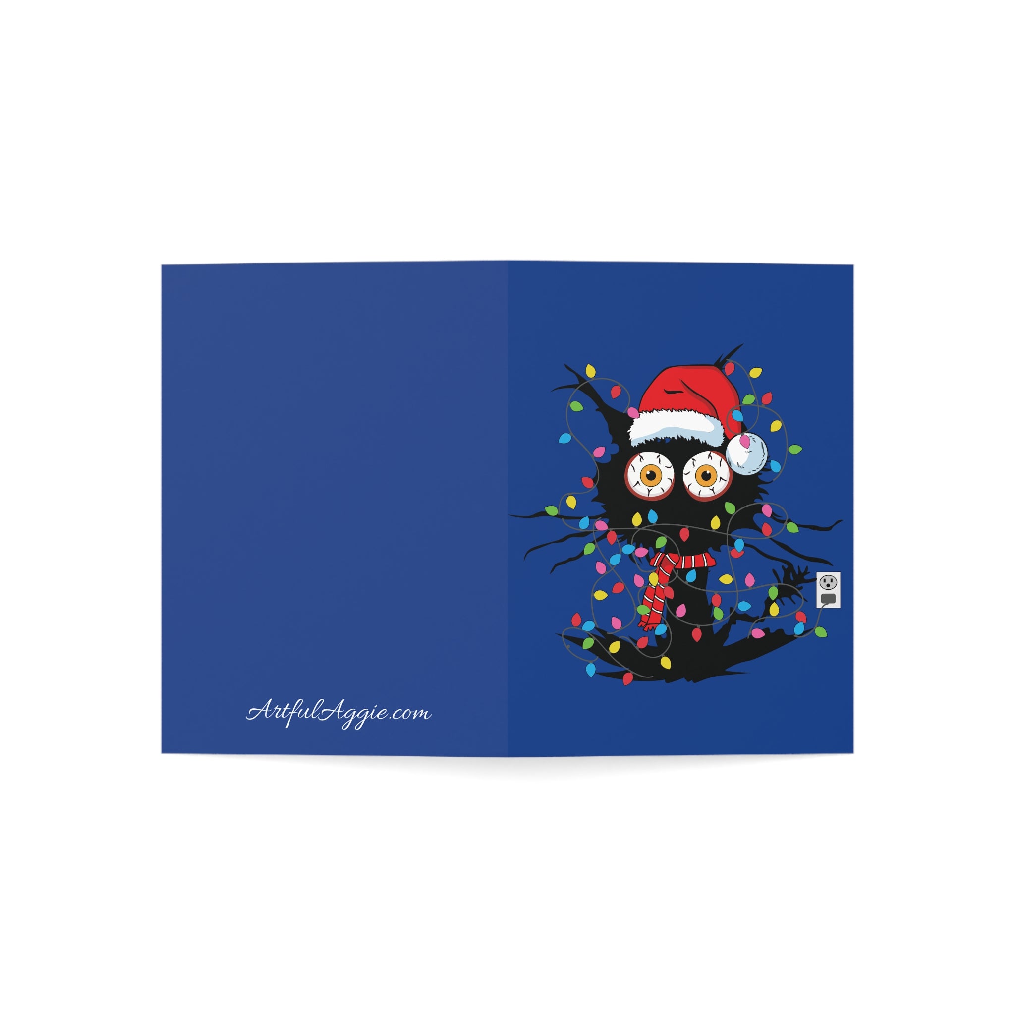 Frazzled Cat Holiday Greeting Card
