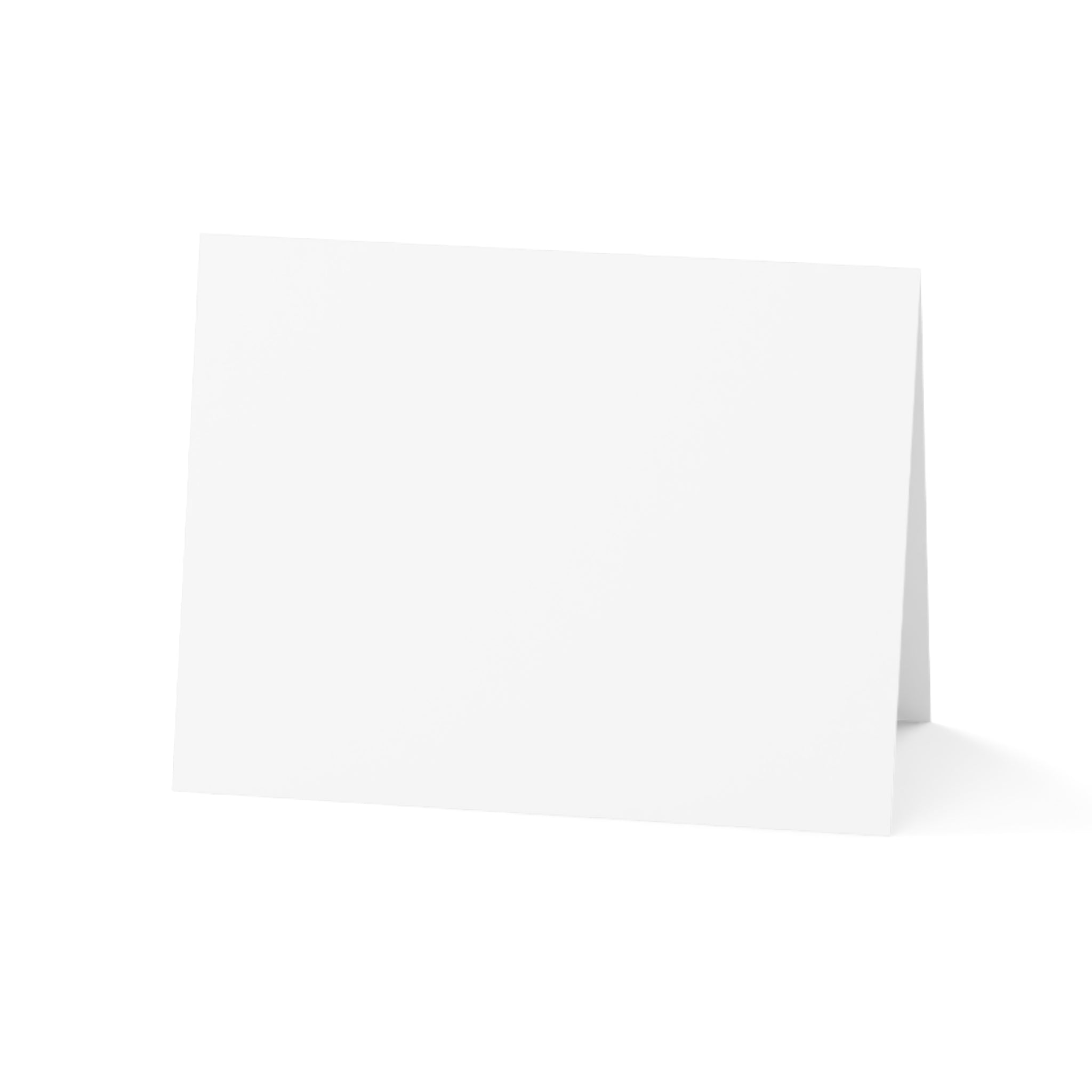Christmas Greeting Cards - Blue Christmas Trees - 1, 10, 30, 50pcs