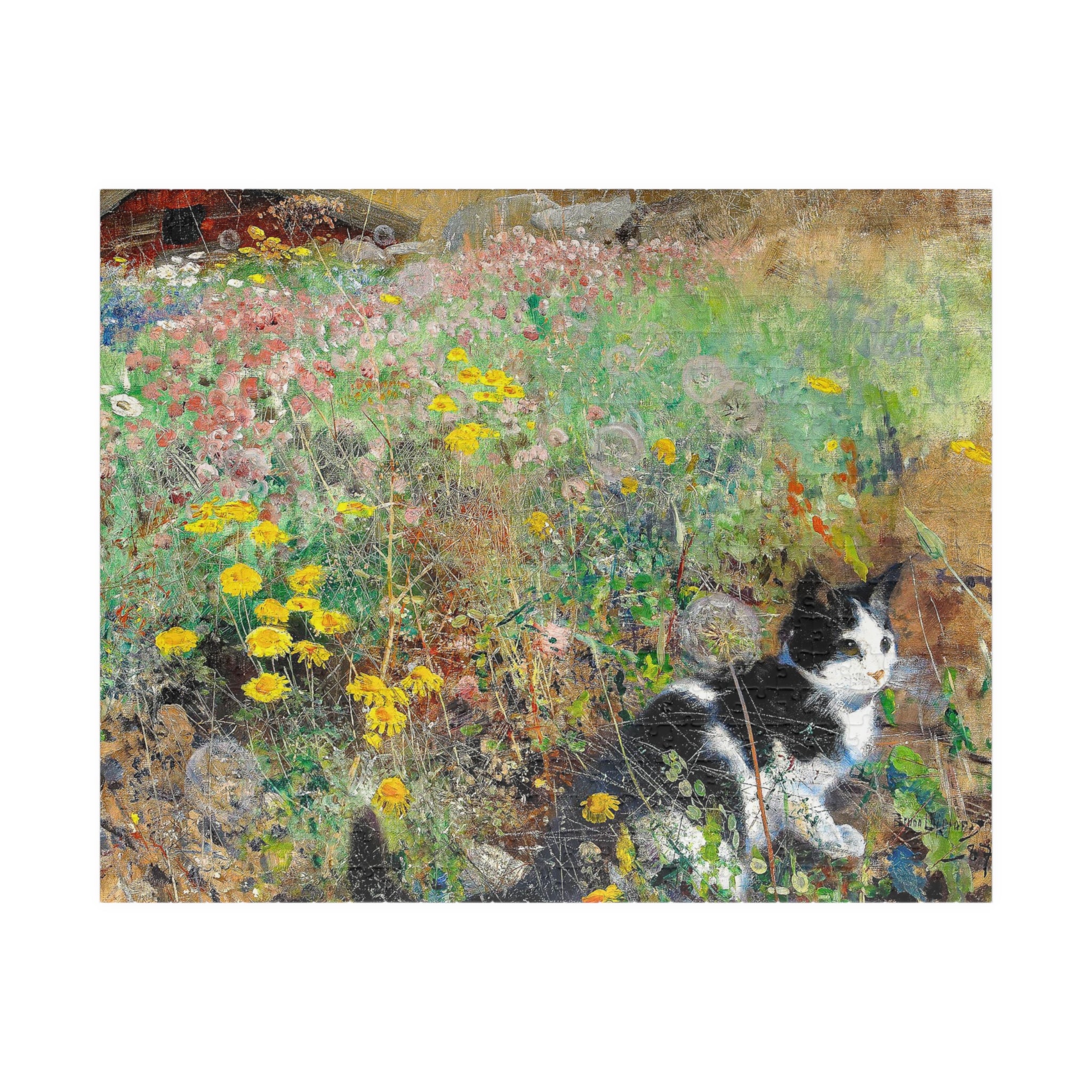 Jigsaw Puzzle - Cats on the Flowerbed