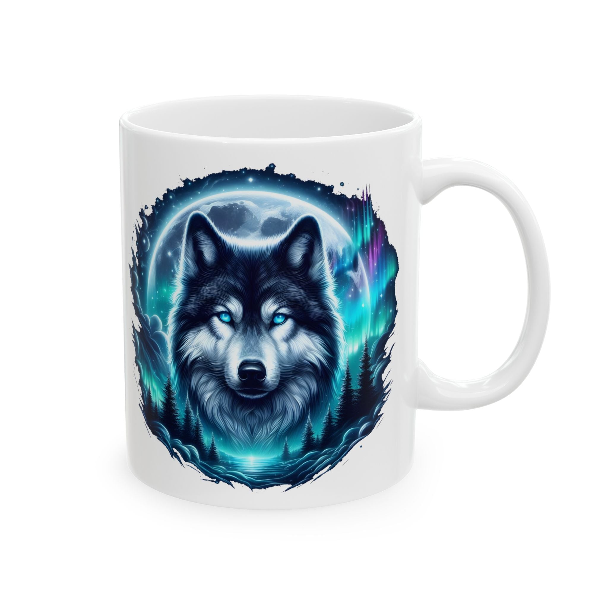 Wolf Face Ceramic Mug