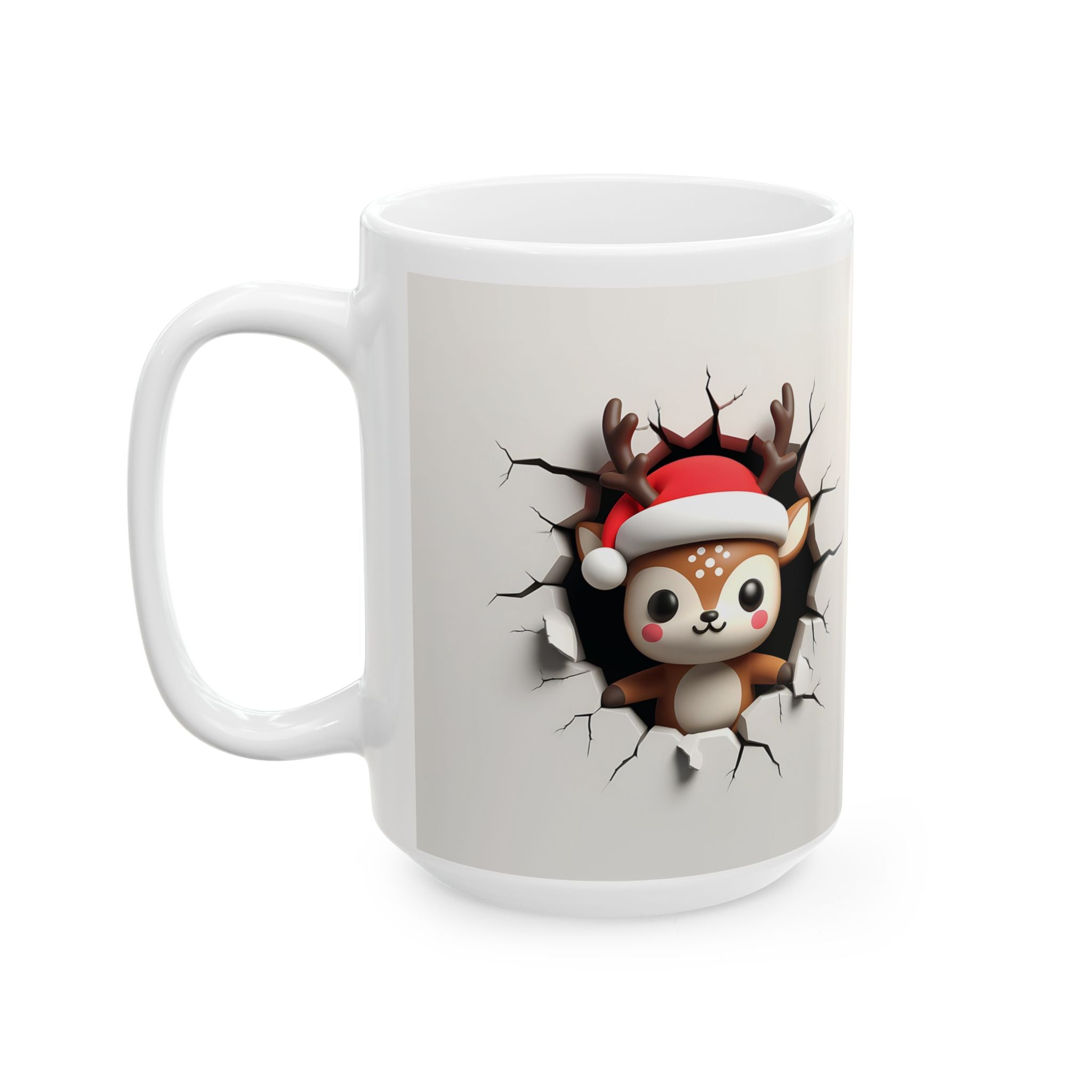 Funny Christmas Reindeer Mug 3-D