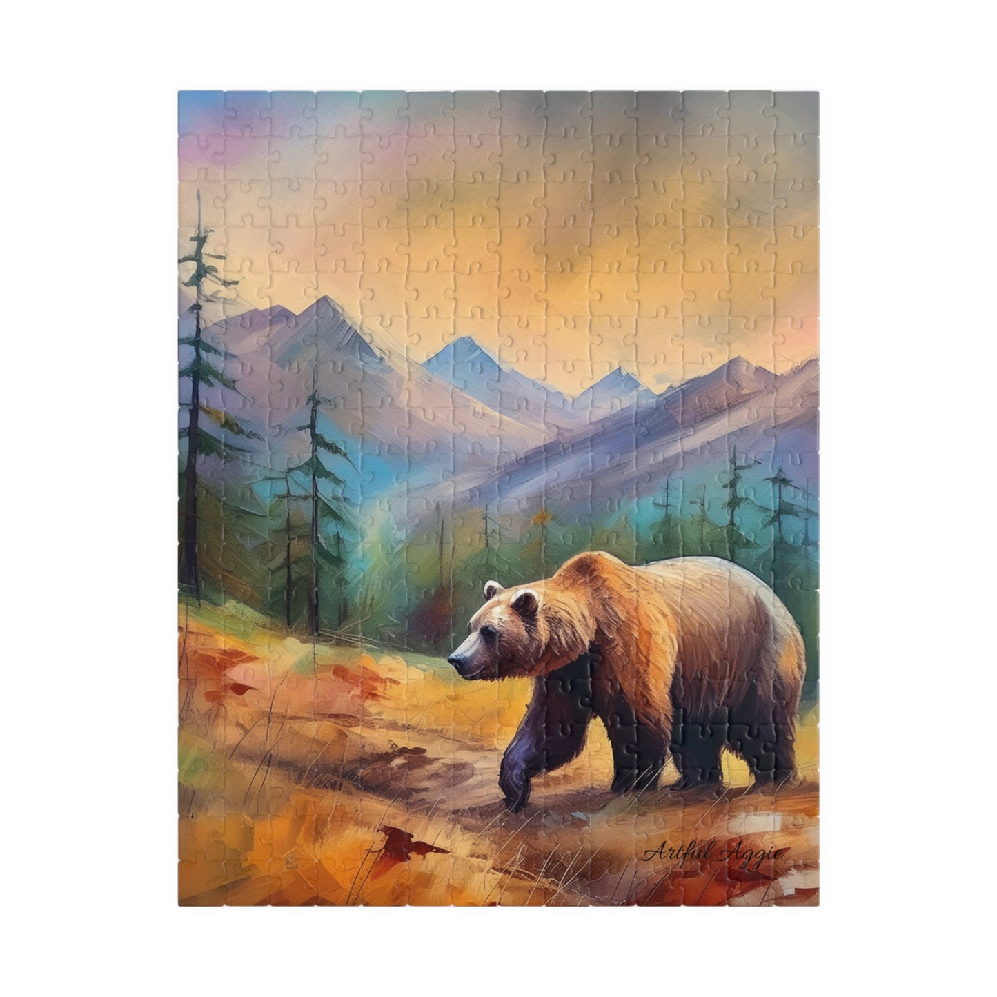 Puzzle - Bear Walking in the Mountains